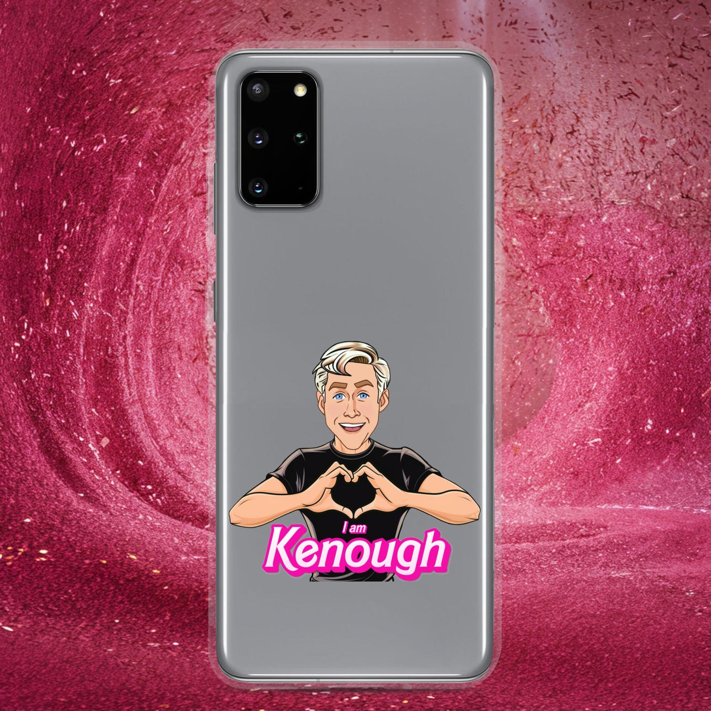 I am Kenough Ryan Gosling Ken Barbie Movie Clear Case for Samsung Samsung Galaxy S20 Plus Mobile Phone Cases Barbie Celebrities Ken Movies Ryan Gosling Next Cult Brand