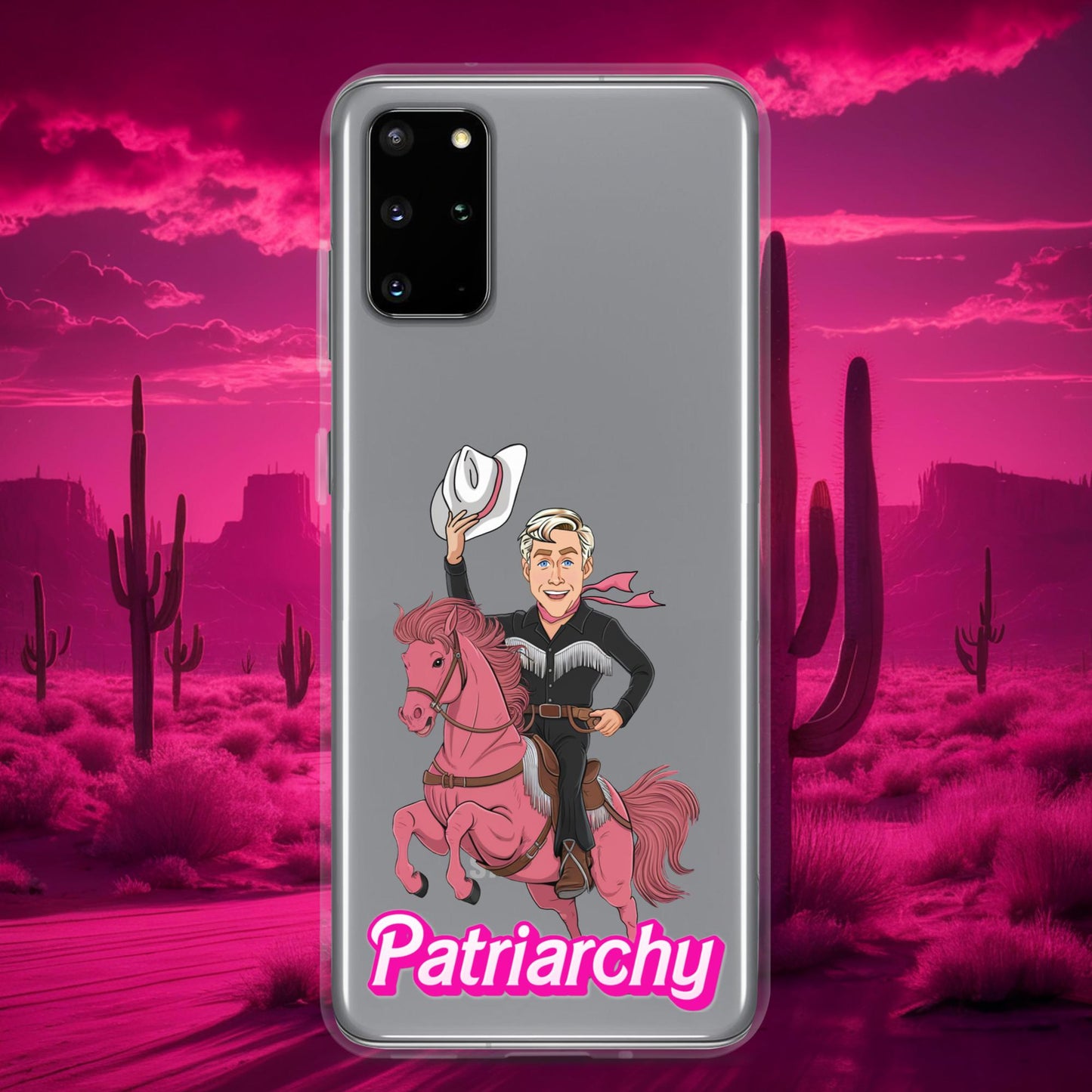 Ken Barbie Movie When I found out the patriarchy wasn't just about horses, I lost interest Clear Case for Samsung Samsung Galaxy S20 Plus Mobile Phone Cases Barbie Celebrities Ken Movies Ryan Gosling Next Cult Brand