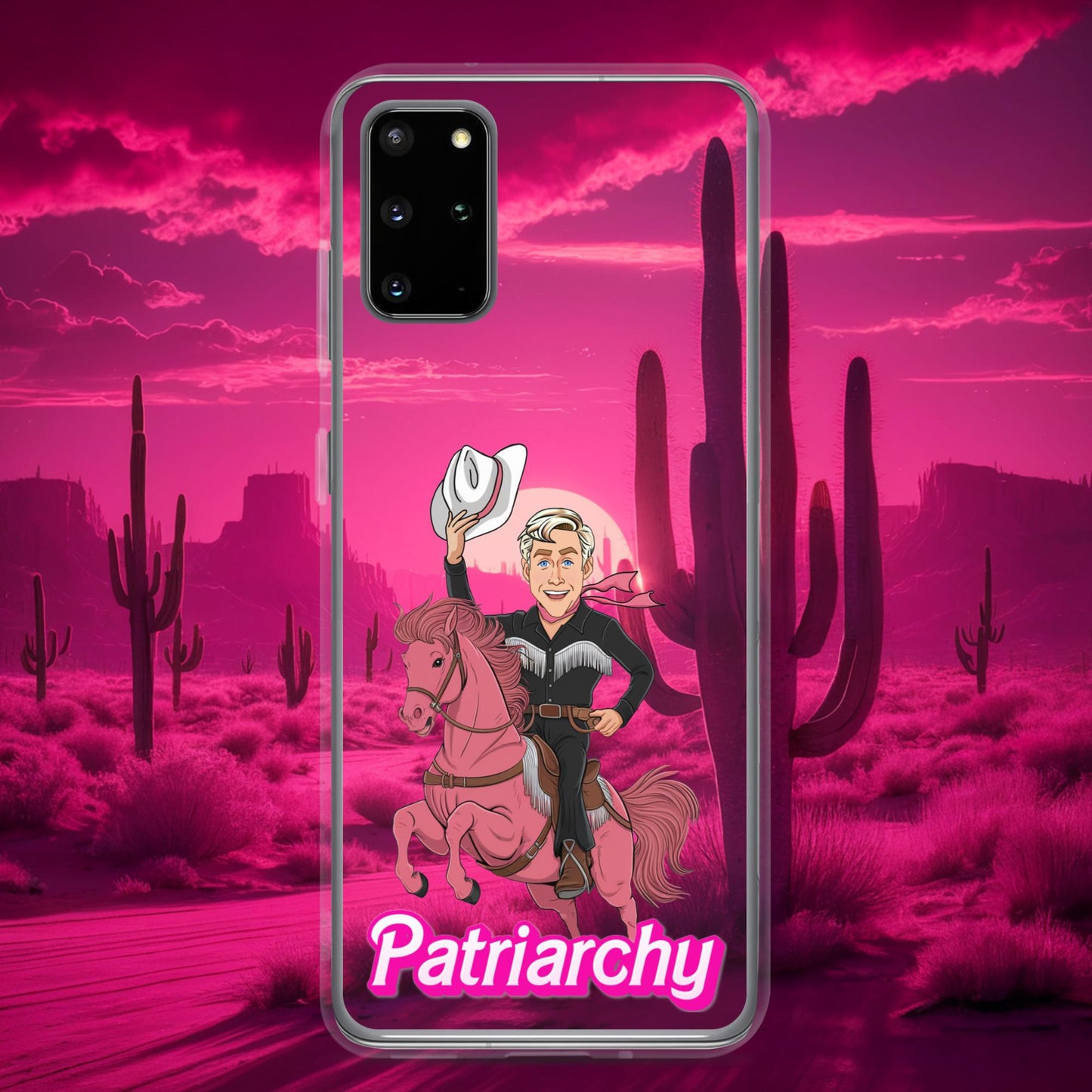 Ken Barbie Movie When I found out the patriarchy wasn't just about horses, I lost interest Clear Case for Samsung Samsung Galaxy S20 Plus Mobile Phone Cases Barbie Celebrities Ken Movies Ryan Gosling Next Cult Brand