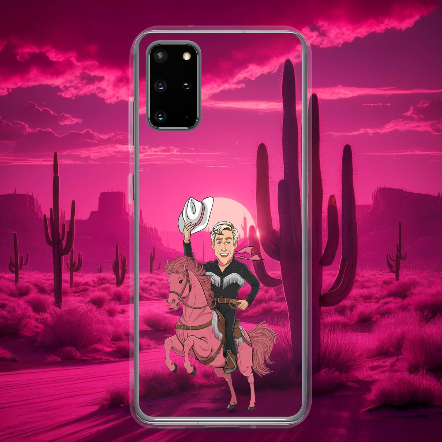 Ryan Gosling Ken Cowboy Horse Barbie Movie Clear Case for Samsung Samsung Galaxy S20 Plus Mobile Phone Cases Barbie Celebrities Ken Movies Ryan Gosling Next Cult Brand
