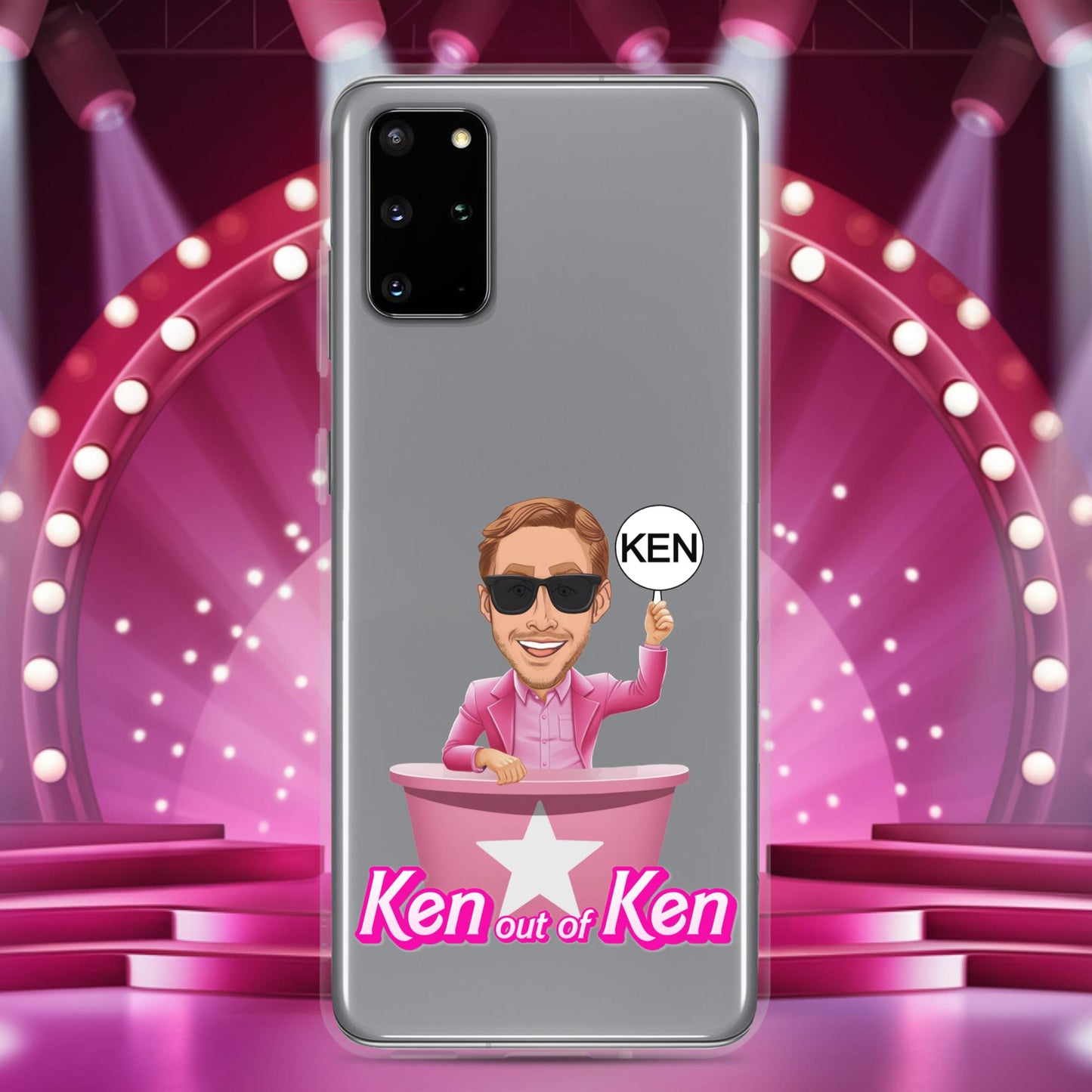 Ken out of Ken Ryan Gosling Barbie Movie Clear Case for Samsung Samsung Galaxy S20 Plus Mobile Phone Cases Barbie Celebrities Ken Movies Ryan Gosling Next Cult Brand