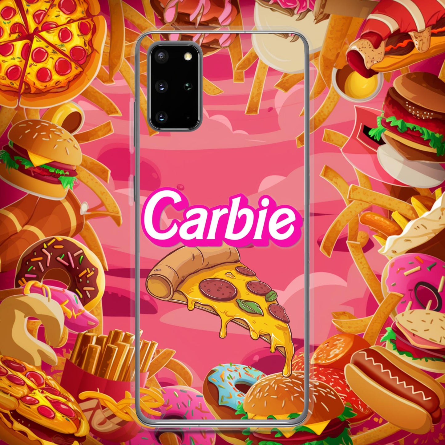 Carbie Barbie I Love Carbs I Love Pizza Clear Case for Samsung Samsung Galaxy S20 Plus Mobile Phone Cases Barbie Carbie Fast Food Ken Movies Pizza Next Cult Brand