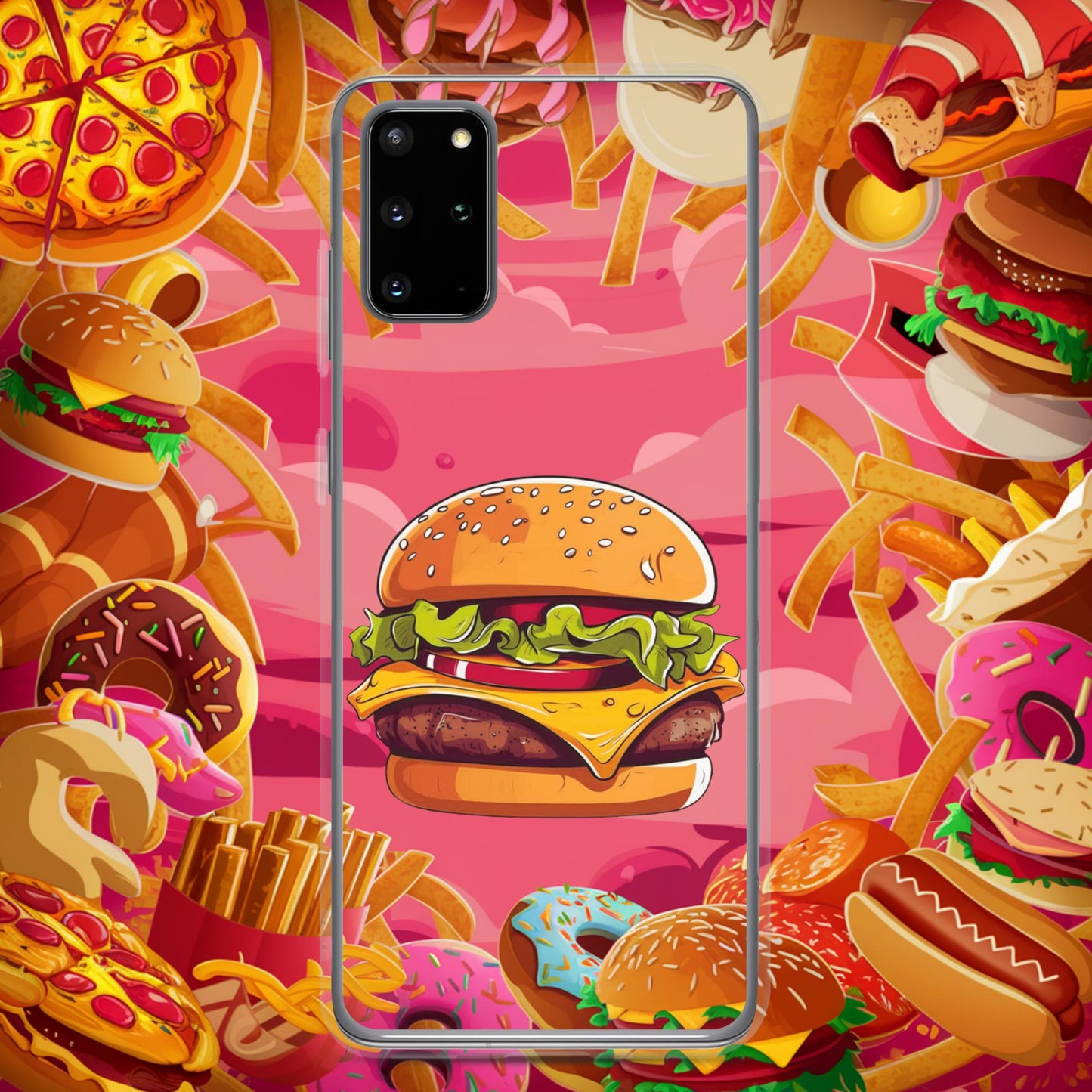 Cheeseburger I Love Burgers Clear Case for Samsung Samsung Galaxy S20 Plus Mobile Phone Cases Burgers Fast Food Next Cult Brand