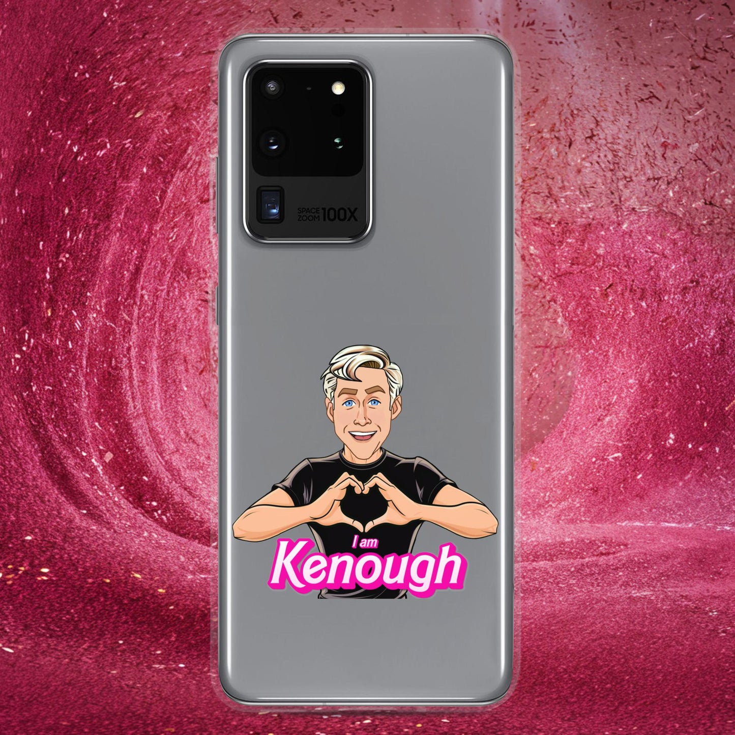 I am Kenough Ryan Gosling Ken Barbie Movie Clear Case for Samsung Samsung Galaxy S20 Ultra Mobile Phone Cases Barbie Celebrities Ken Movies Ryan Gosling Next Cult Brand