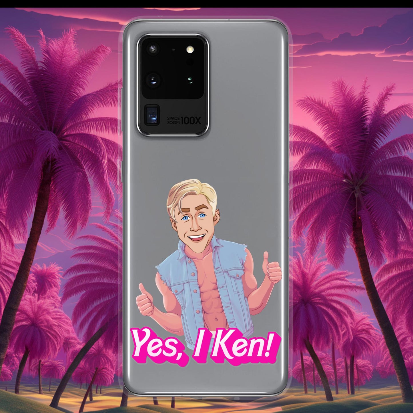 Yes I Ken Yes I can Ryan Gosling Ken Barbie Movie Clear Case for Samsung Samsung Galaxy S20 Ultra Mobile Phone Cases Barbie Celebrities Ken Movies Ryan Gosling Next Cult Brand