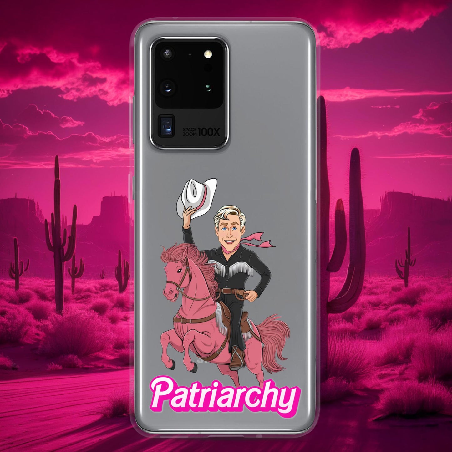 Ken Barbie Movie When I found out the patriarchy wasn't just about horses, I lost interest Clear Case for Samsung Samsung Galaxy S20 Ultra Mobile Phone Cases Barbie Celebrities Ken Movies Ryan Gosling Next Cult Brand