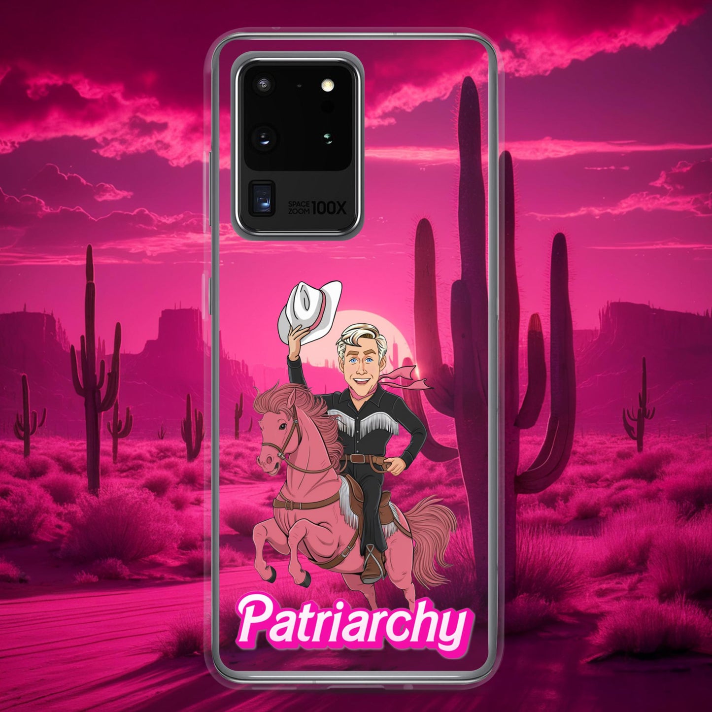 Ken Barbie Movie When I found out the patriarchy wasn't just about horses, I lost interest Clear Case for Samsung Samsung Galaxy S20 Ultra Mobile Phone Cases Barbie Celebrities Ken Movies Ryan Gosling Next Cult Brand