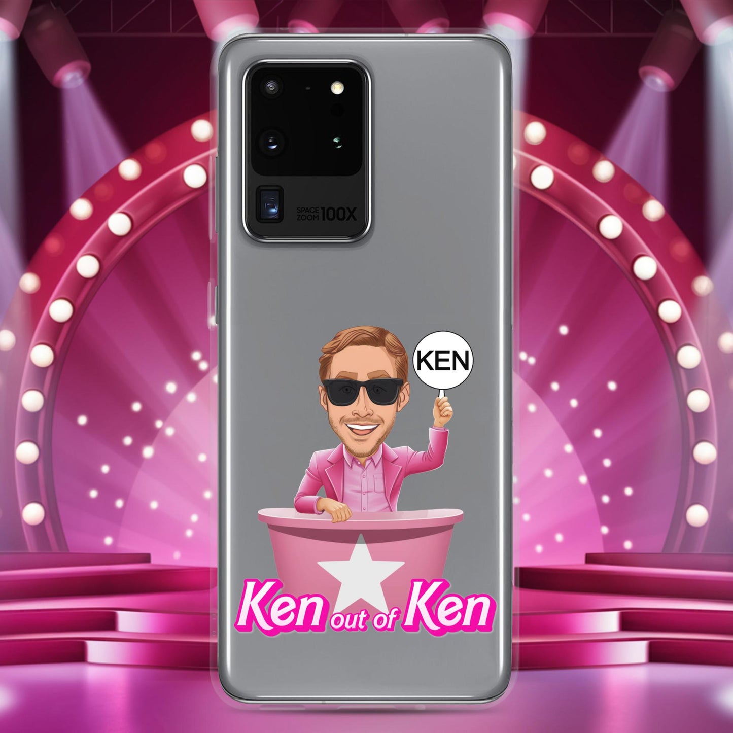 Ken out of Ken Ryan Gosling Barbie Movie Clear Case for Samsung Samsung Galaxy S20 Ultra Mobile Phone Cases Barbie Celebrities Ken Movies Ryan Gosling Next Cult Brand