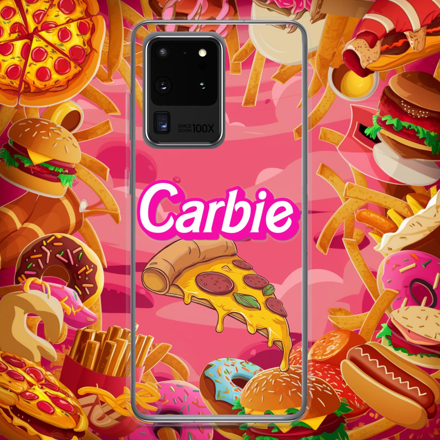 Carbie Barbie I Love Carbs I Love Pizza Clear Case for Samsung Samsung Galaxy S20 Ultra Mobile Phone Cases Barbie Carbie Fast Food Ken Movies Pizza Next Cult Brand