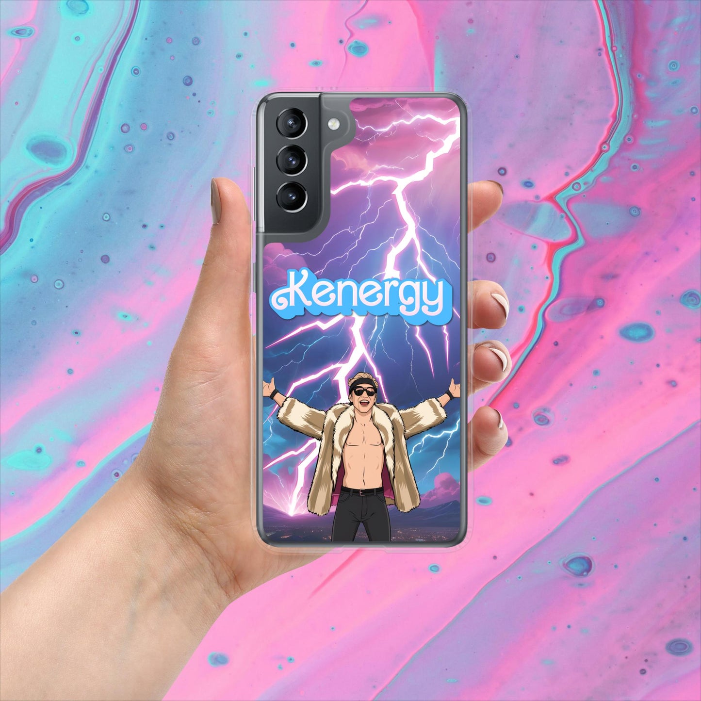 Kenergy Barbie Ryan Gosling Ken Clear Case for Samsung Samsung Galaxy S21 Mobile Phone Cases Barbie Celebrities Ken Kenergy Movies Ryan Gosling Next Cult Brand