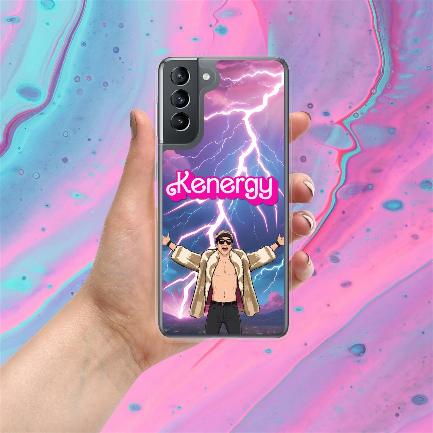 Kenergy Barbie Ryan Gosling Ken Clear Case for Samsung Samsung Galaxy S21 Mobile Phone Cases Barbie Celebrities Ken Kenergy Movies Ryan Gosling Next Cult Brand