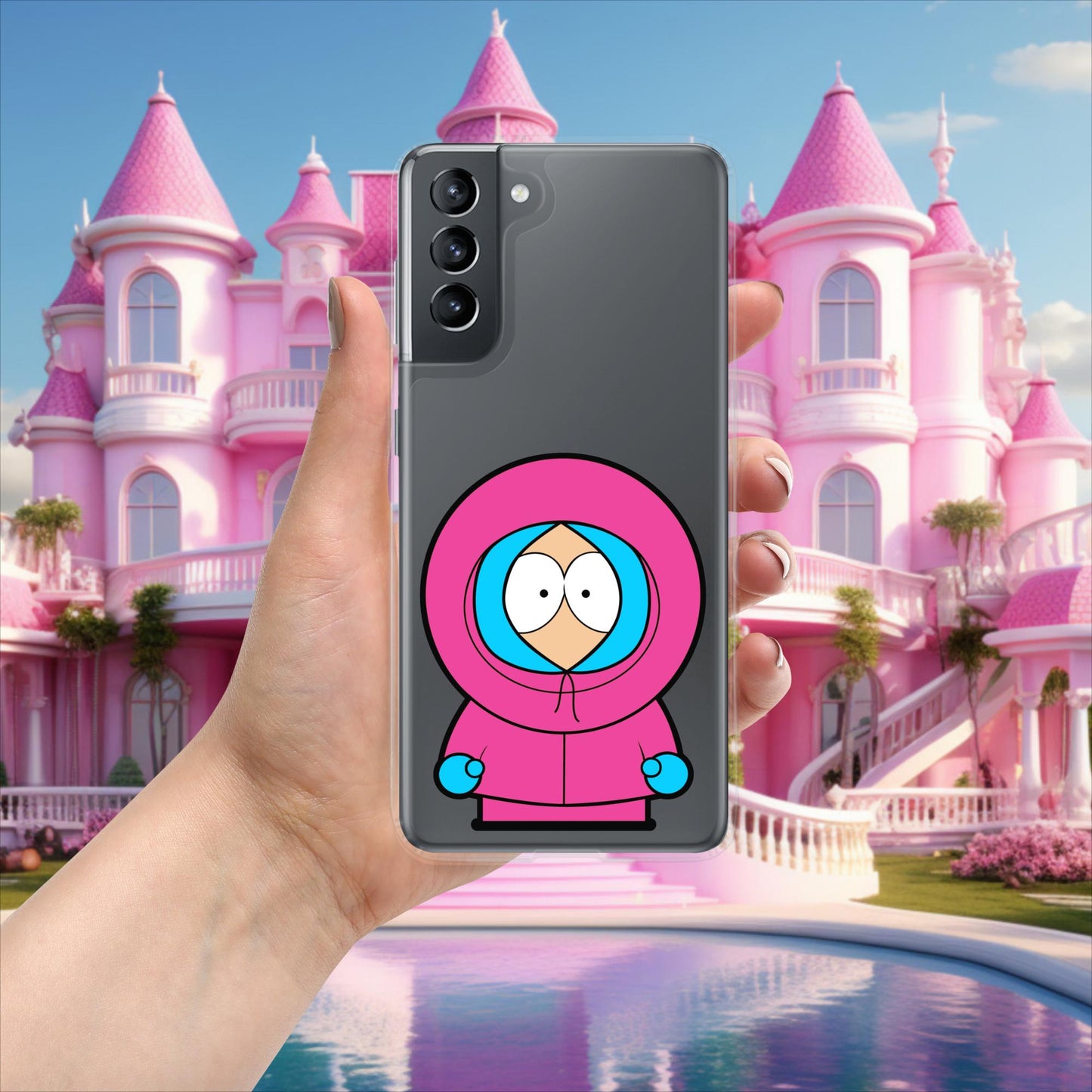 Kenny McCormick Ken Ryan Gosling Barbie South Park Kenny Clear Case for Samsung Samsung Galaxy S21 Mobile Phone Cases Barbie Ken Kenny Movies South Park TV Shows Next Cult Brand