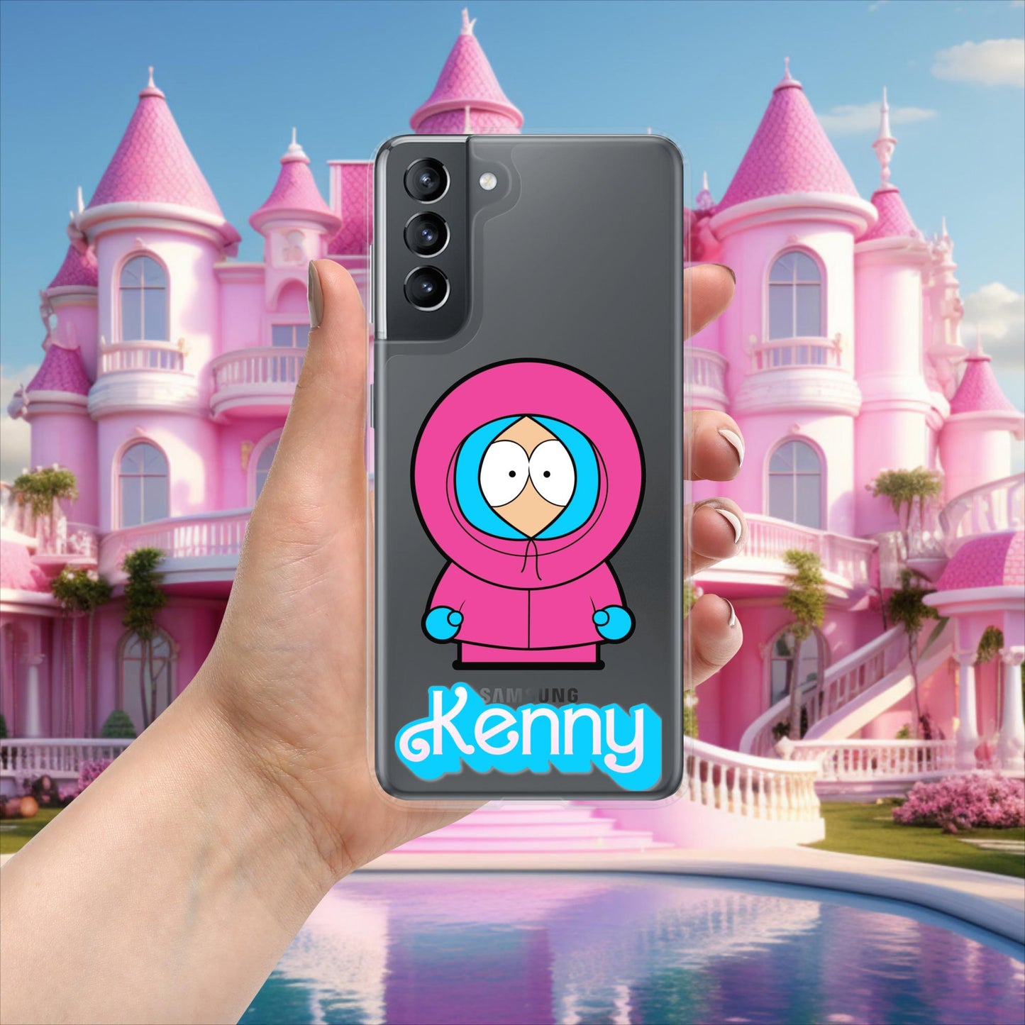 Kenny McCormick Ken Ryan Gosling Barbie South Park Kenny Clear Case for Samsung Samsung Galaxy S21 Mobile Phone Cases Barbie Ken Kenny Movies South Park TV Shows Next Cult Brand