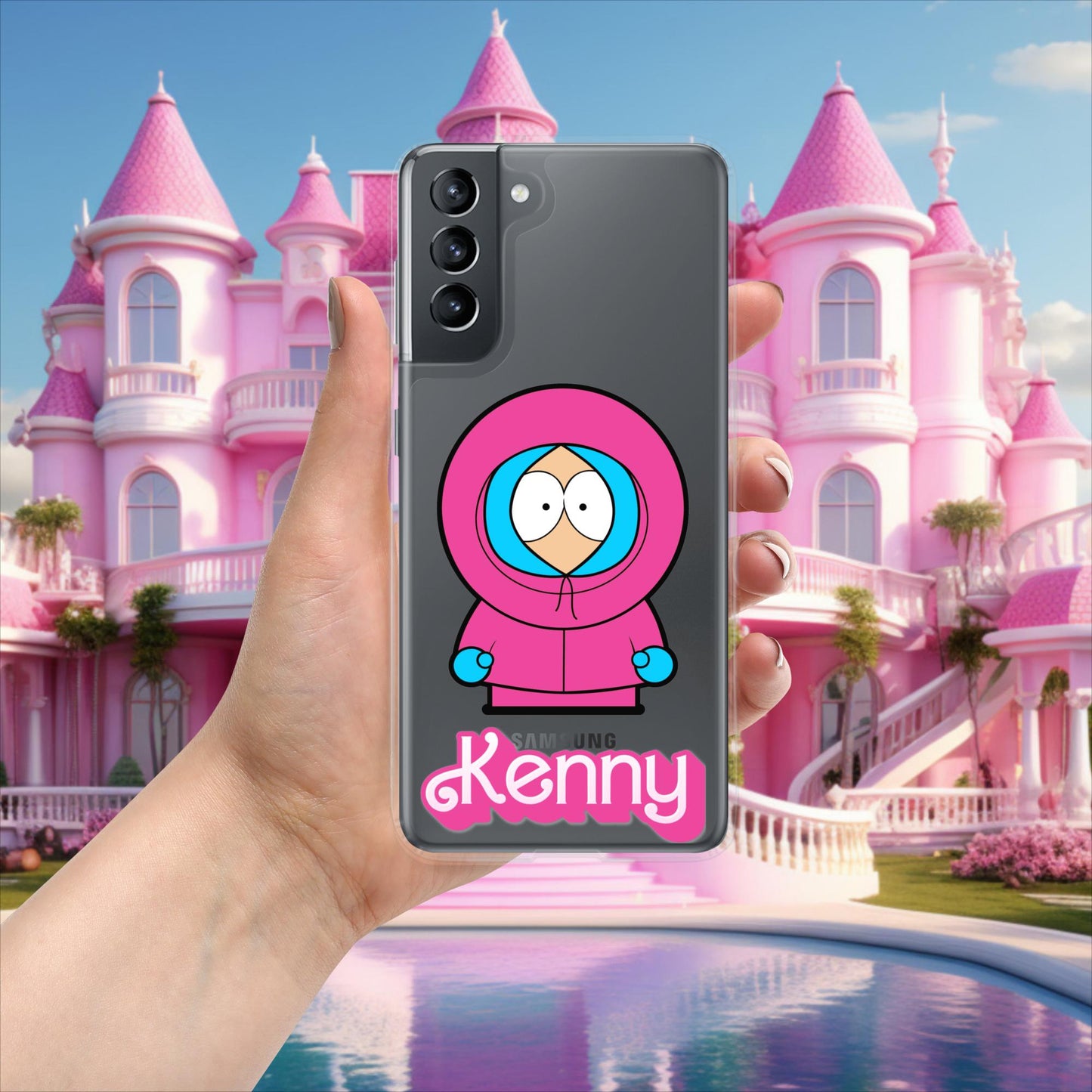 Kenny McCormick Ken Ryan Gosling Barbie South Park Kenny Clear Case for Samsung Samsung Galaxy S21 Mobile Phone Cases Barbie Ken Kenny Movies South Park TV Shows Next Cult Brand