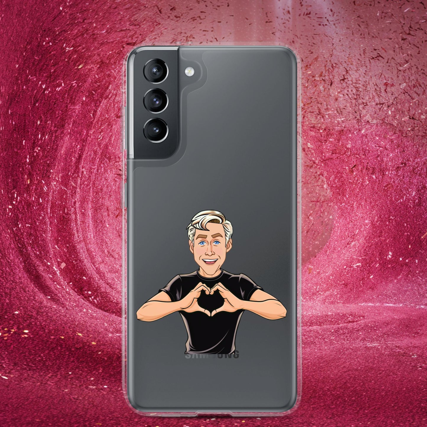 I Love Ryan Gosling Ken Barbie Movie I am Kenough Clear Case for Samsung Samsung Galaxy S21 Mobile Phone Cases Barbie Celebrities Ken Movies Ryan Gosling Next Cult Brand