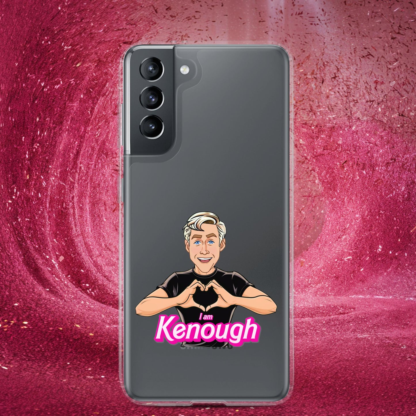 I am Kenough Ryan Gosling Ken Barbie Movie Clear Case for Samsung Samsung Galaxy S21 Mobile Phone Cases Barbie Celebrities Ken Movies Ryan Gosling Next Cult Brand