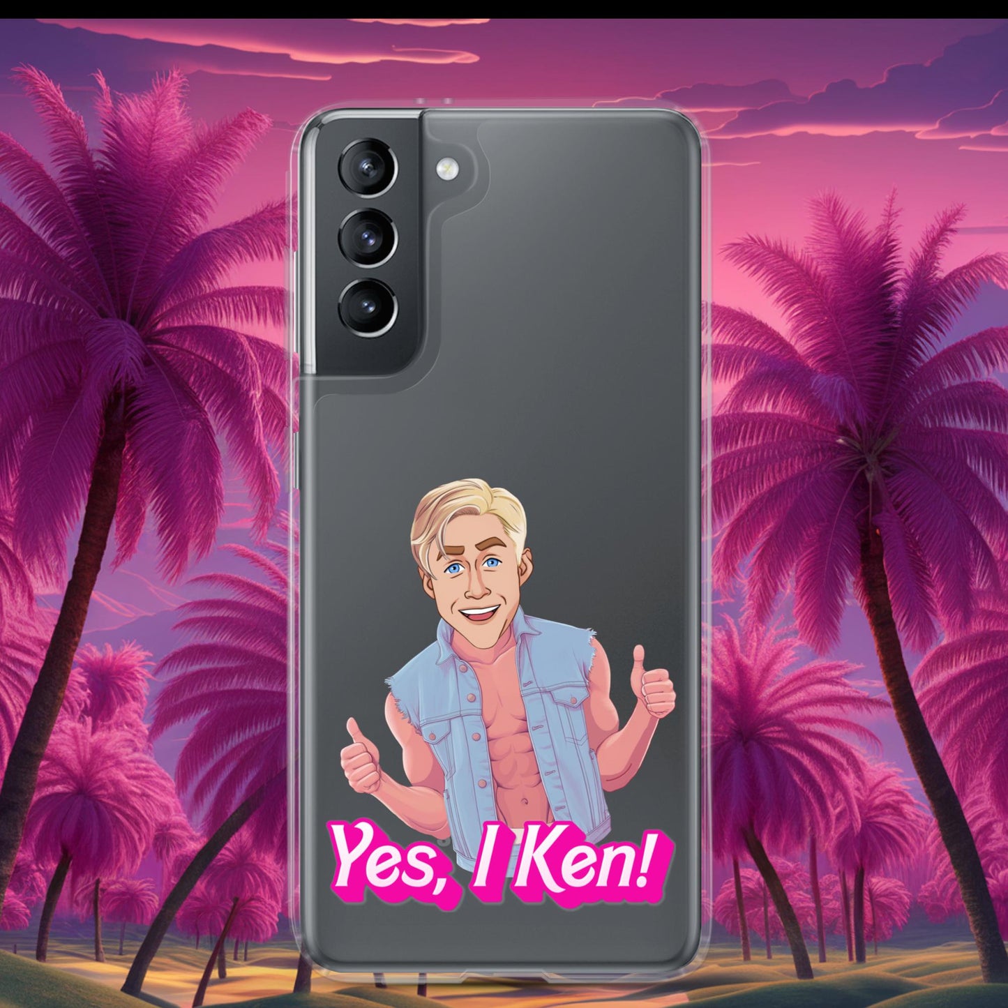 Yes I Ken Yes I can Ryan Gosling Ken Barbie Movie Clear Case for Samsung Samsung Galaxy S21 Mobile Phone Cases Barbie Celebrities Ken Movies Ryan Gosling Next Cult Brand
