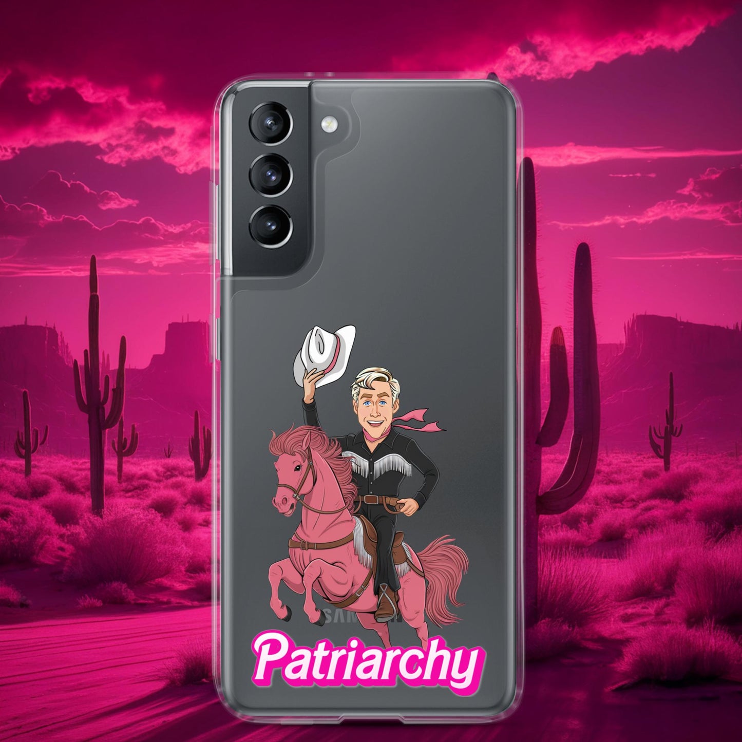 Ken Barbie Movie When I found out the patriarchy wasn't just about horses, I lost interest Clear Case for Samsung Samsung Galaxy S21 Mobile Phone Cases Barbie Celebrities Ken Movies Ryan Gosling Next Cult Brand