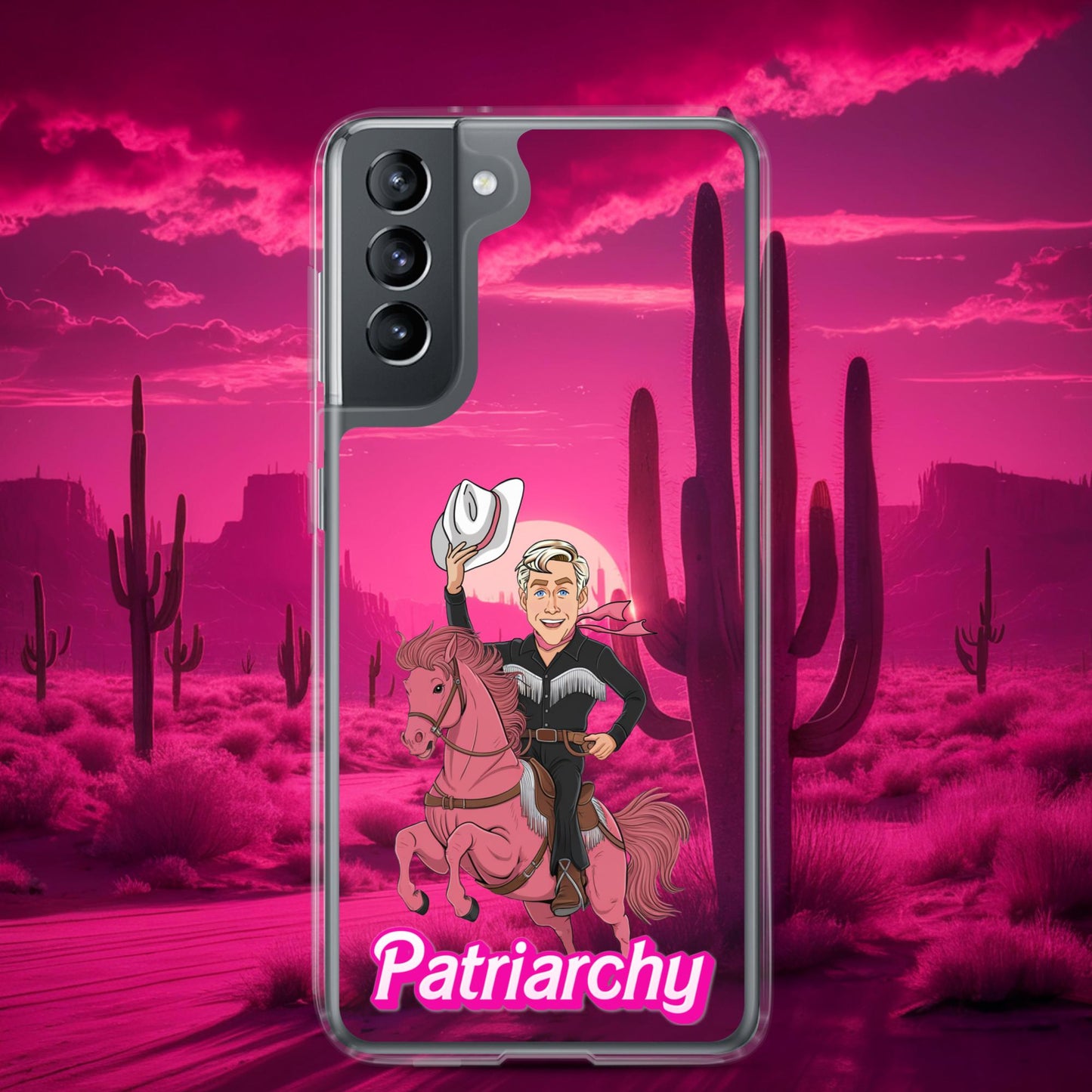 Ken Barbie Movie When I found out the patriarchy wasn't just about horses, I lost interest Clear Case for Samsung Samsung Galaxy S21 Mobile Phone Cases Barbie Celebrities Ken Movies Ryan Gosling Next Cult Brand