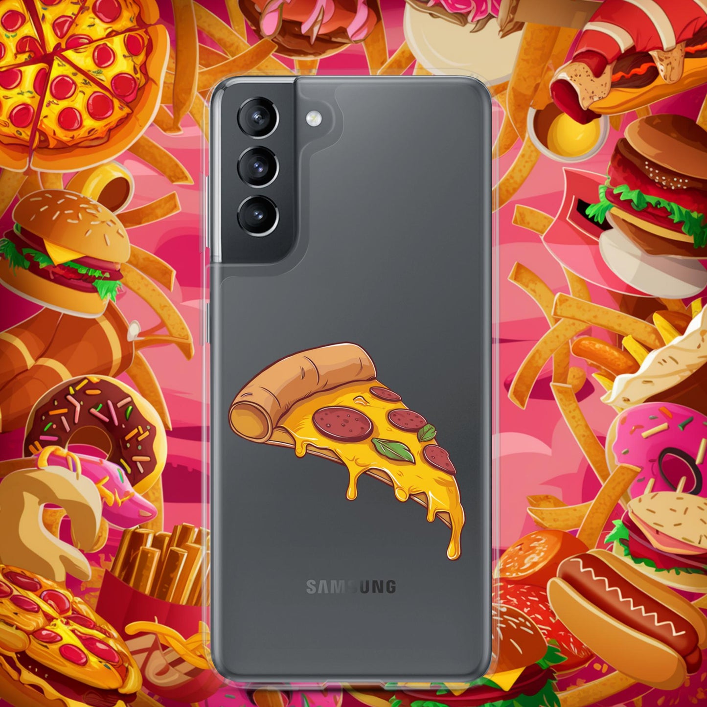 Pizza I Love Pizza Clear Case for Samsung Samsung Galaxy S21 Mobile Phone Cases Fast Food Pizza Next Cult Brand