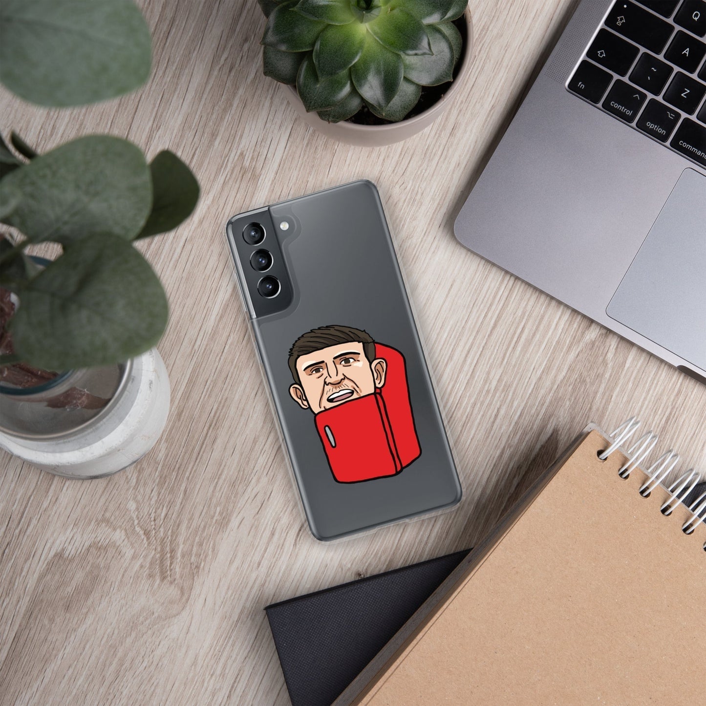 Harry ''The Fridge'' Maguire Clear Case for Samsung® Samsung Galaxy S21 Mobile Phone Cases Football Harry Maguire Manchester United The Fridge Next Cult Brand