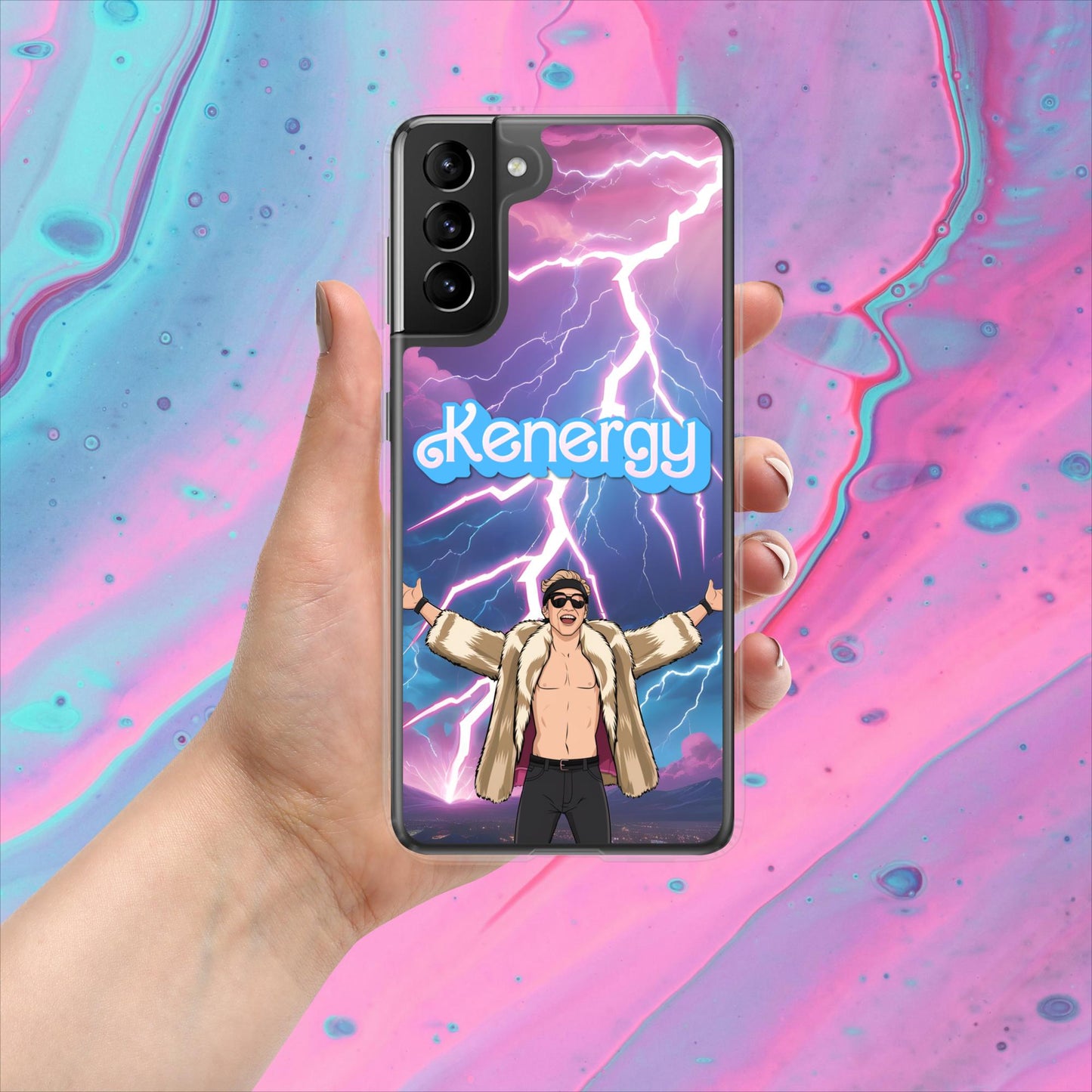 Kenergy Barbie Ryan Gosling Ken Clear Case for Samsung Samsung Galaxy S21 Plus Mobile Phone Cases Barbie Celebrities Ken Kenergy Movies Ryan Gosling Next Cult Brand