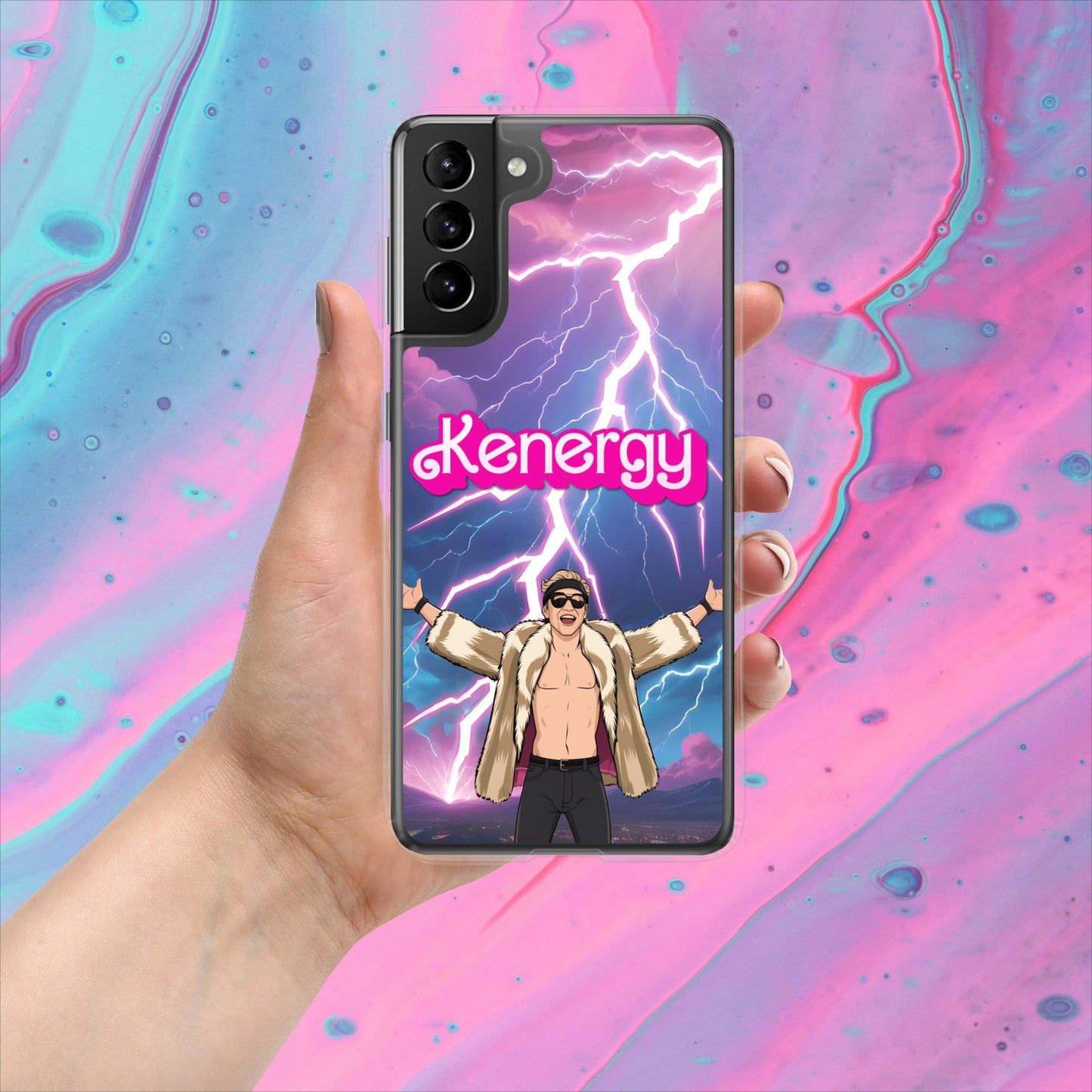 Kenergy Barbie Ryan Gosling Ken Clear Case for Samsung Samsung Galaxy S21 Plus Mobile Phone Cases Barbie Celebrities Ken Kenergy Movies Ryan Gosling Next Cult Brand