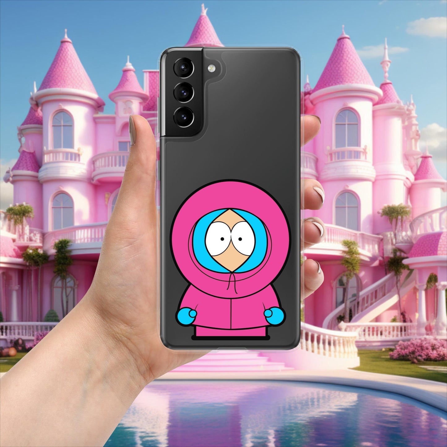 Kenny McCormick Ken Ryan Gosling Barbie South Park Kenny Clear Case for Samsung Samsung Galaxy S21 Plus Mobile Phone Cases Barbie Ken Kenny Movies South Park TV Shows Next Cult Brand