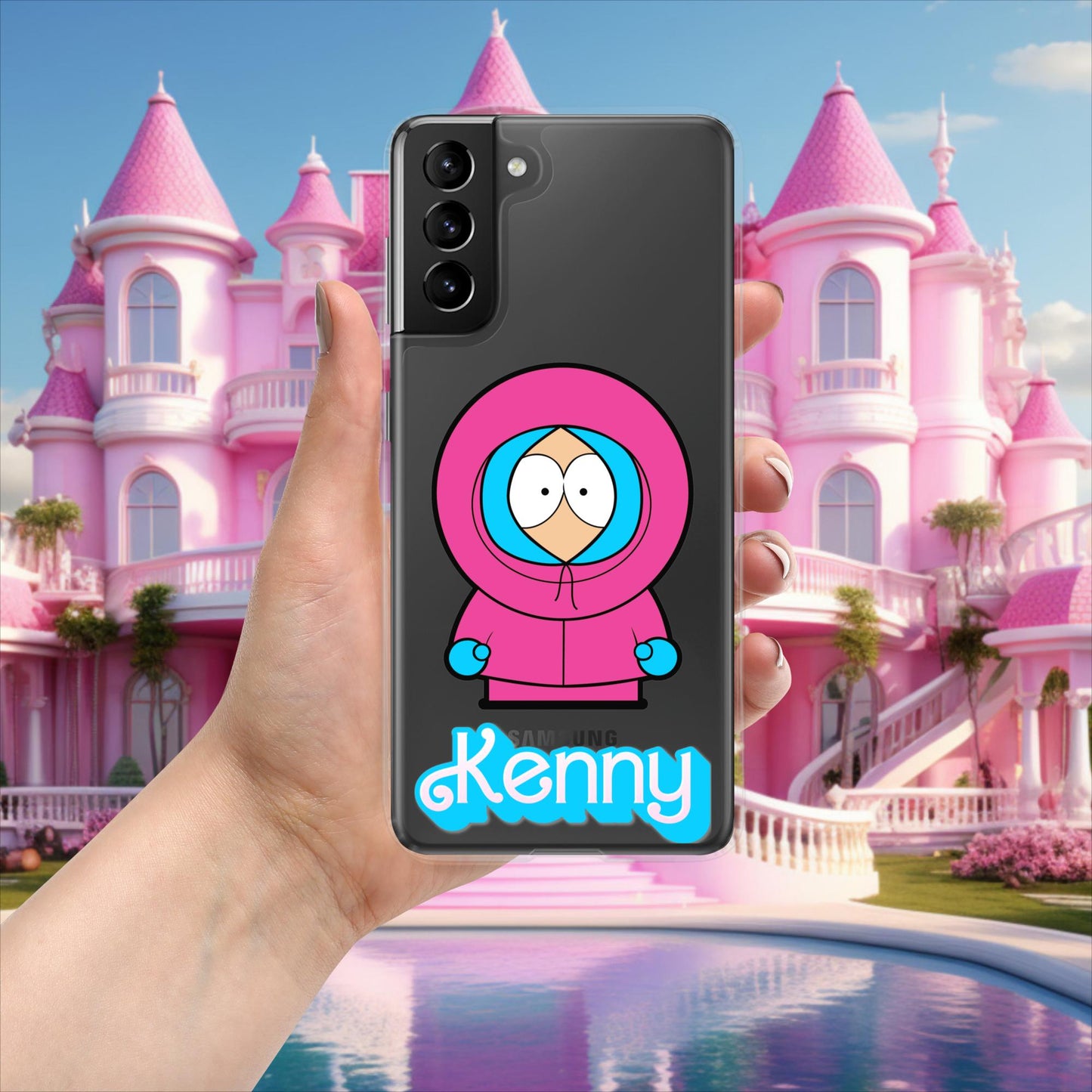 Kenny McCormick Ken Ryan Gosling Barbie South Park Kenny Clear Case for Samsung Samsung Galaxy S21 Plus Mobile Phone Cases Barbie Ken Kenny Movies South Park TV Shows Next Cult Brand