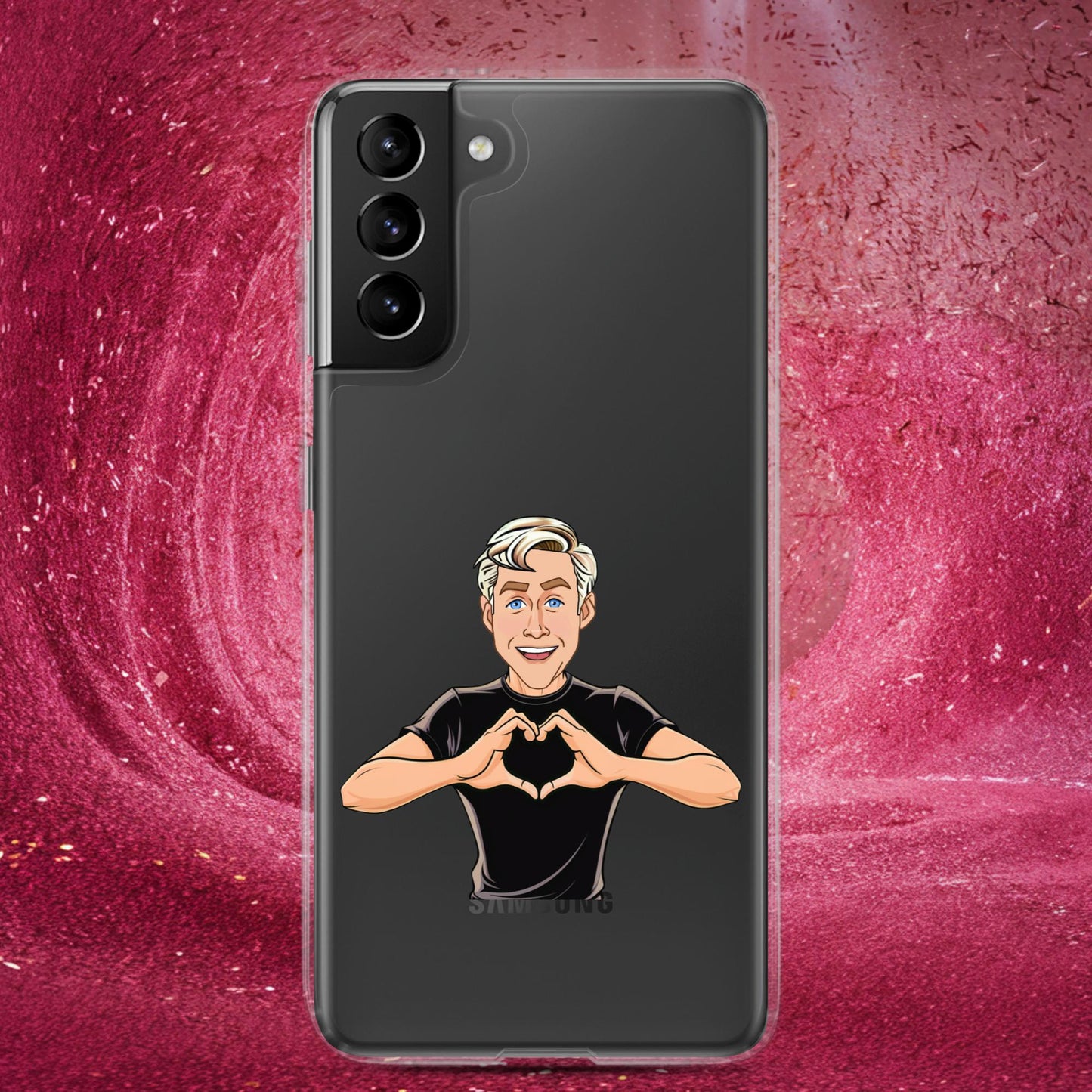 I Love Ryan Gosling Ken Barbie Movie I am Kenough Clear Case for Samsung Samsung Galaxy S21 Plus Mobile Phone Cases Barbie Celebrities Ken Movies Ryan Gosling Next Cult Brand