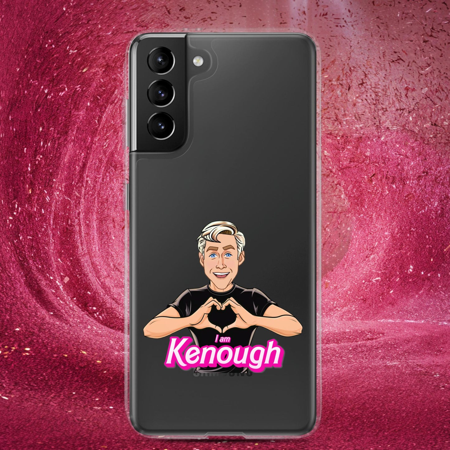 I am Kenough Ryan Gosling Ken Barbie Movie Clear Case for Samsung Samsung Galaxy S21 Plus Mobile Phone Cases Barbie Celebrities Ken Movies Ryan Gosling Next Cult Brand
