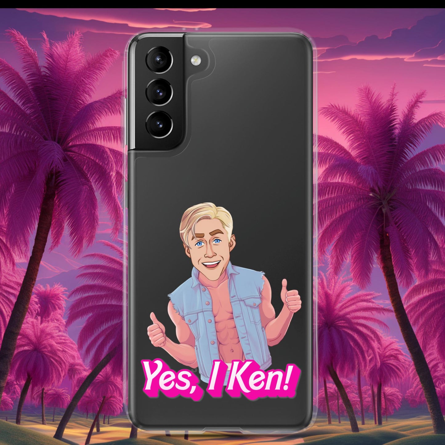 Yes I Ken Yes I can Ryan Gosling Ken Barbie Movie Clear Case for Samsung Samsung Galaxy S21 Plus Mobile Phone Cases Barbie Celebrities Ken Movies Ryan Gosling Next Cult Brand