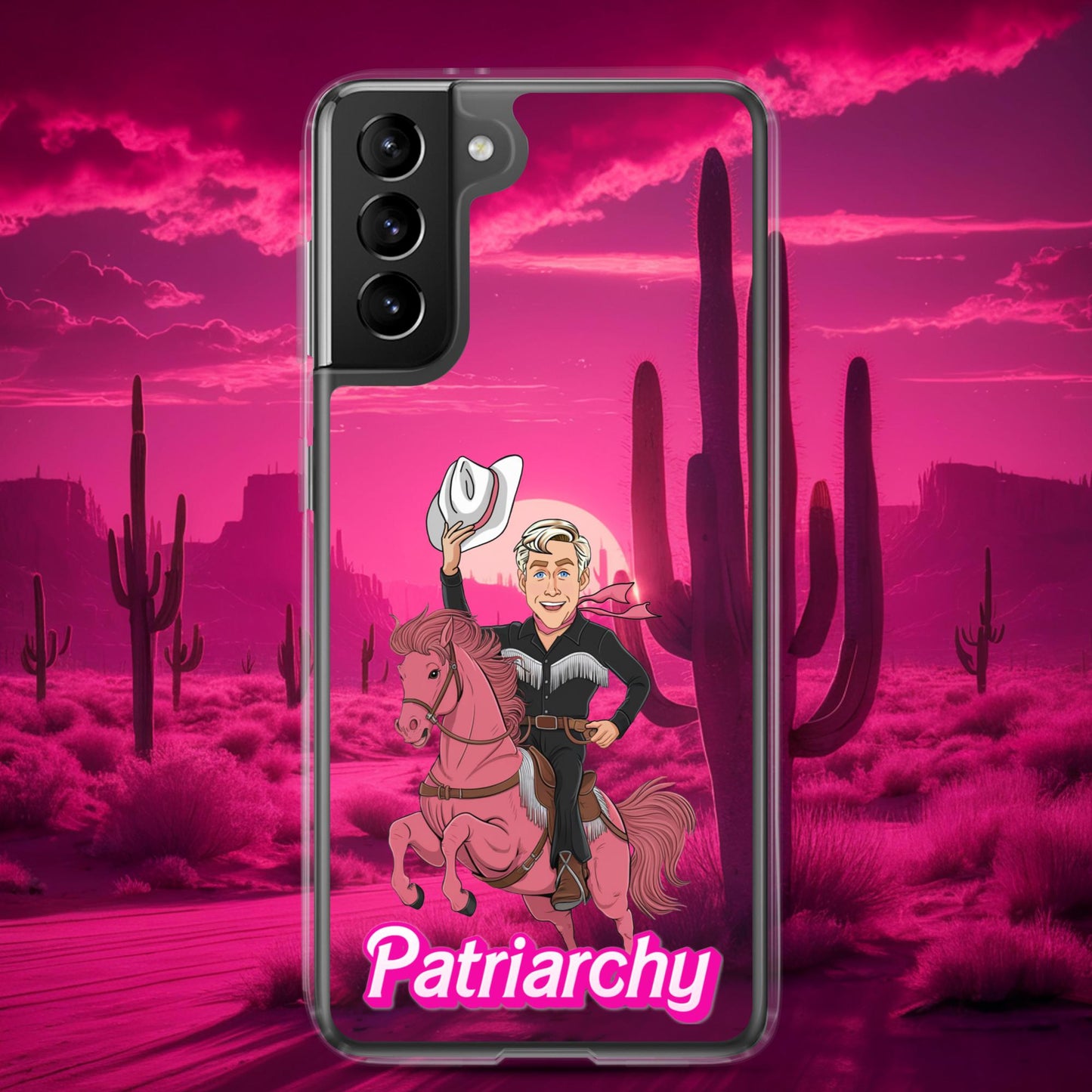 Ken Barbie Movie When I found out the patriarchy wasn't just about horses, I lost interest Clear Case for Samsung Samsung Galaxy S21 Plus Mobile Phone Cases Barbie Celebrities Ken Movies Ryan Gosling Next Cult Brand