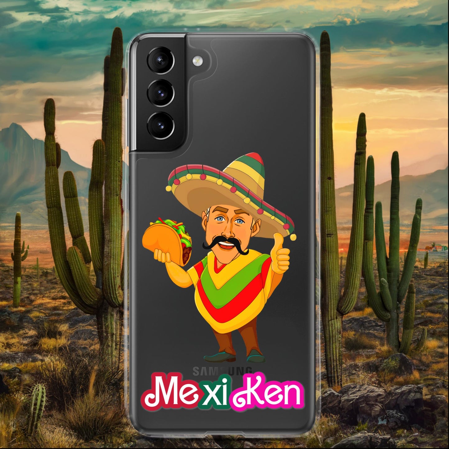 MexiKen Ken Barbie Movie Ryan Gosling Mexican Clear Case for Samsung Samsung Galaxy S21 Plus Mobile Phone Cases Barbie Celebrities Ken Mexico Movies Ryan Gosling Next Cult Brand