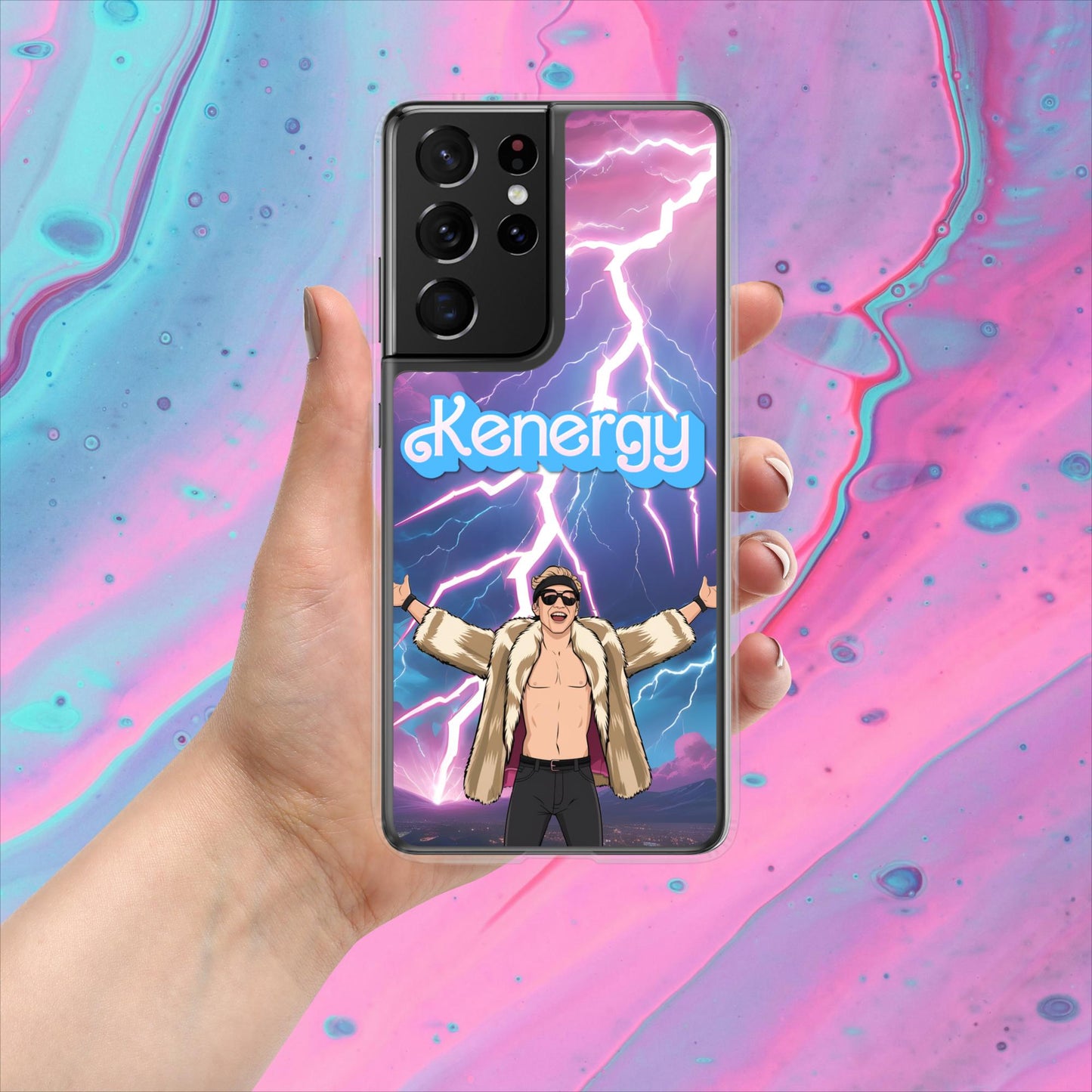 Kenergy Barbie Ryan Gosling Ken Clear Case for Samsung Samsung Galaxy S21 Ultra Mobile Phone Cases Barbie Celebrities Ken Kenergy Movies Ryan Gosling Next Cult Brand