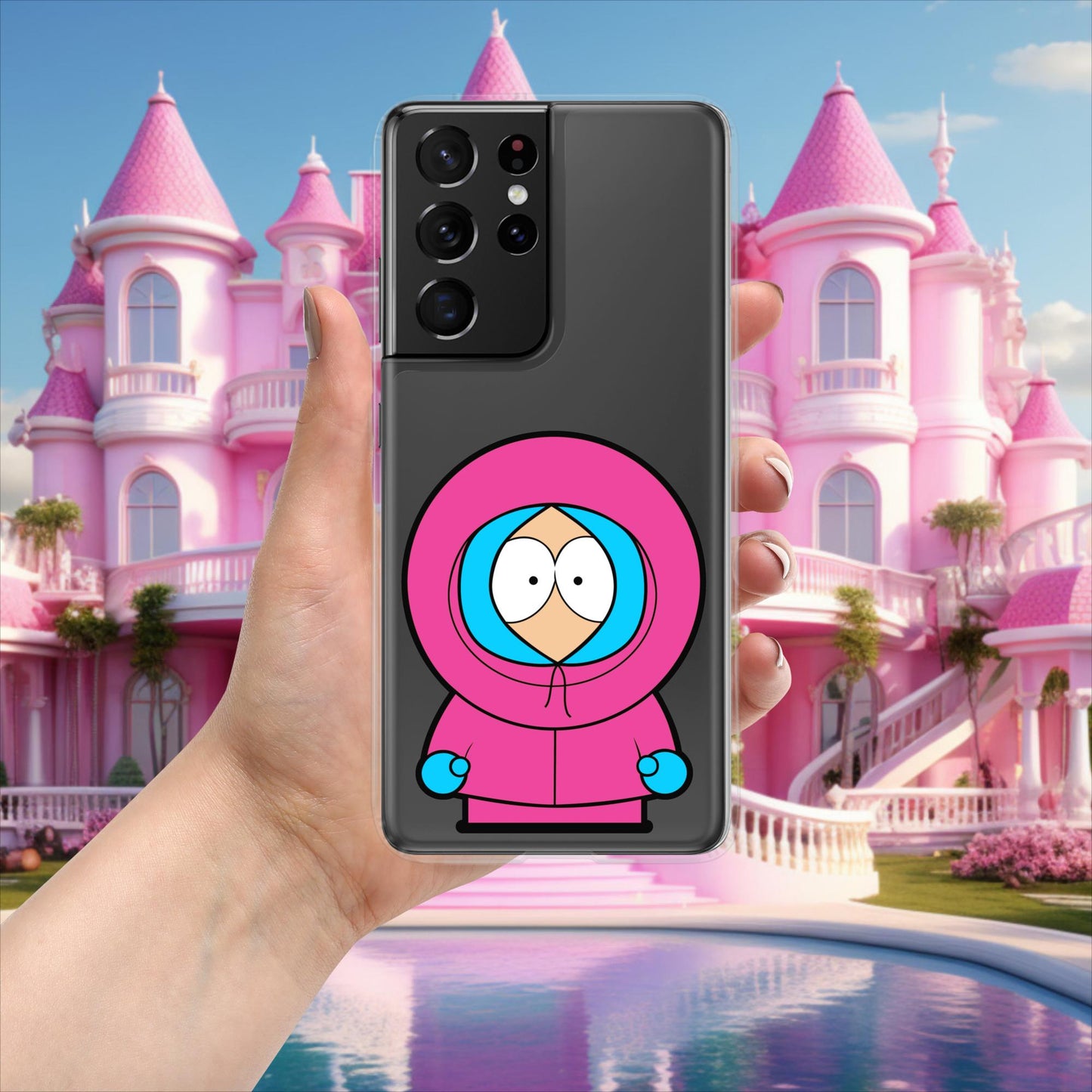 Kenny McCormick Ken Ryan Gosling Barbie South Park Kenny Clear Case for Samsung Samsung Galaxy S21 Ultra Mobile Phone Cases Barbie Ken Kenny Movies South Park TV Shows Next Cult Brand