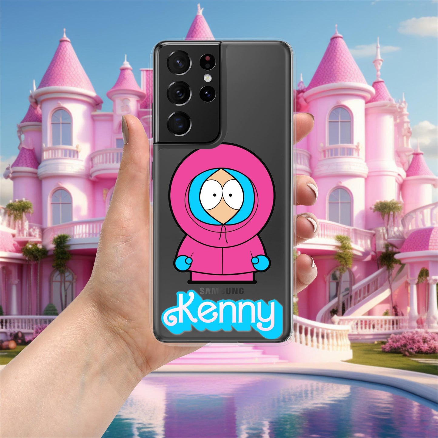 Kenny McCormick Ken Ryan Gosling Barbie South Park Kenny Clear Case for Samsung Samsung Galaxy S21 Ultra Mobile Phone Cases Barbie Ken Kenny Movies South Park TV Shows Next Cult Brand