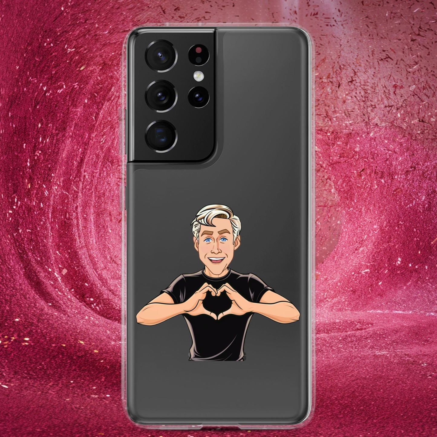 I Love Ryan Gosling Ken Barbie Movie I am Kenough Clear Case for Samsung Samsung Galaxy S21 Ultra Mobile Phone Cases Barbie Celebrities Ken Movies Ryan Gosling Next Cult Brand