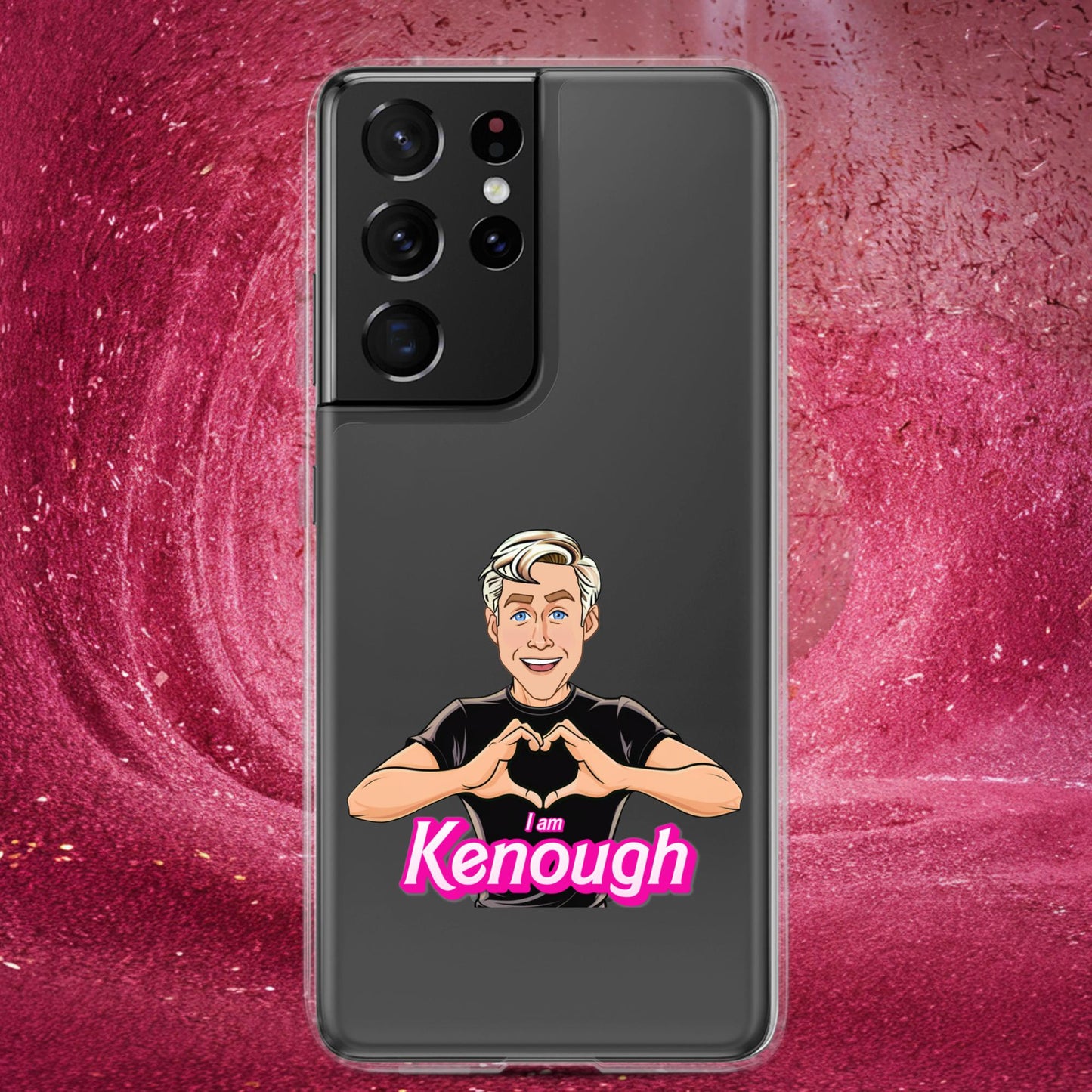 I am Kenough Ryan Gosling Ken Barbie Movie Clear Case for Samsung Samsung Galaxy S21 Ultra Mobile Phone Cases Barbie Celebrities Ken Movies Ryan Gosling Next Cult Brand