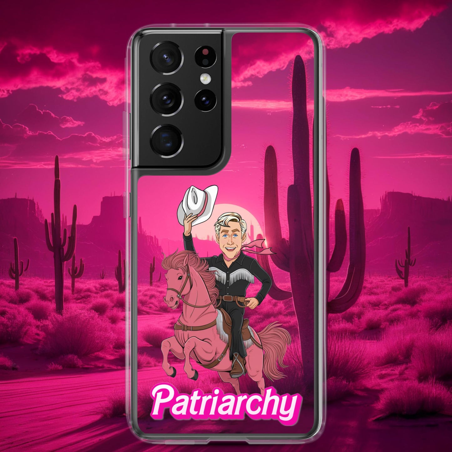 Ken Barbie Movie When I found out the patriarchy wasn't just about horses, I lost interest Clear Case for Samsung Samsung Galaxy S21 Ultra Mobile Phone Cases Barbie Celebrities Ken Movies Ryan Gosling Next Cult Brand