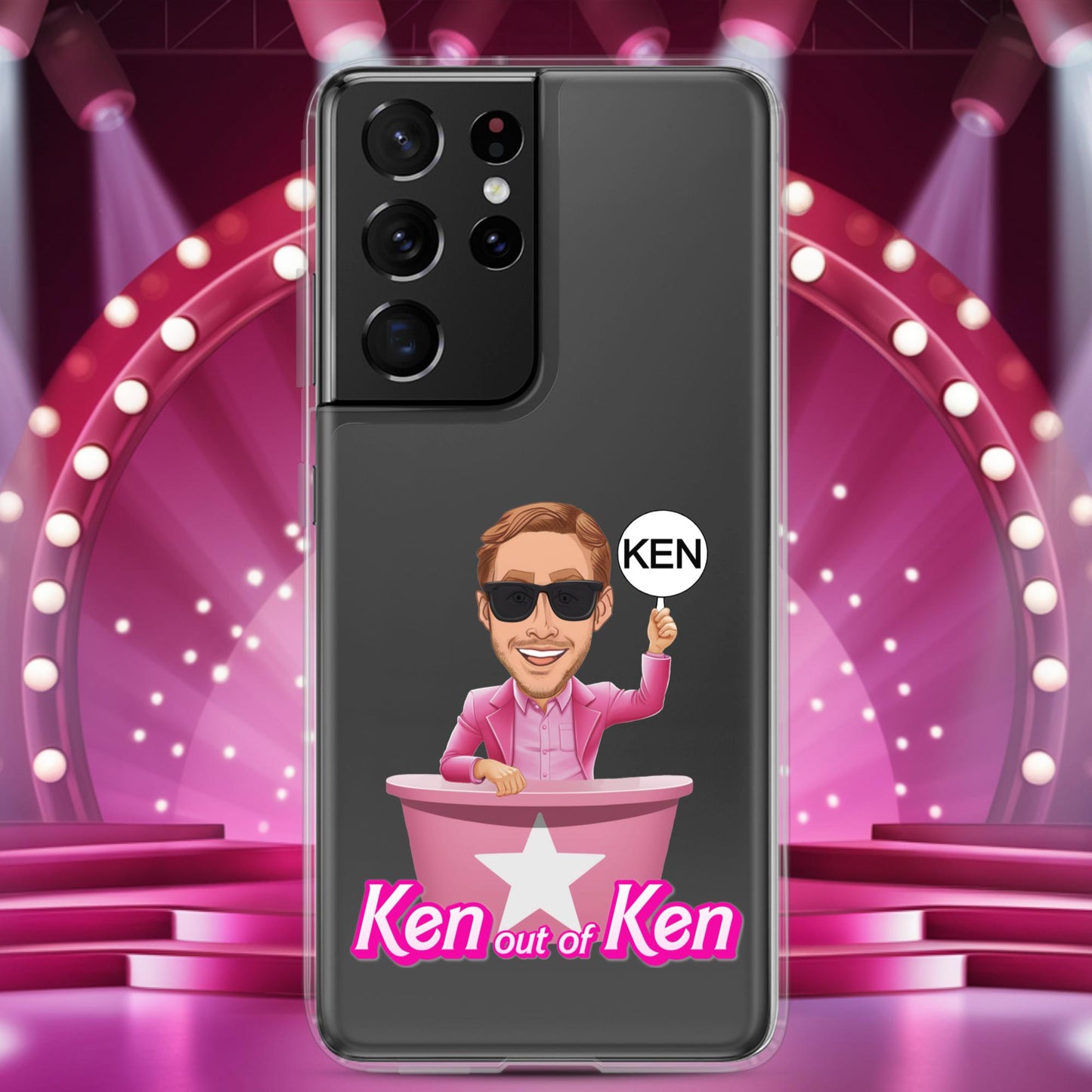 Ken out of Ken Ryan Gosling Barbie Movie Clear Case for Samsung Samsung Galaxy S21 Ultra Mobile Phone Cases Barbie Celebrities Ken Movies Ryan Gosling Next Cult Brand