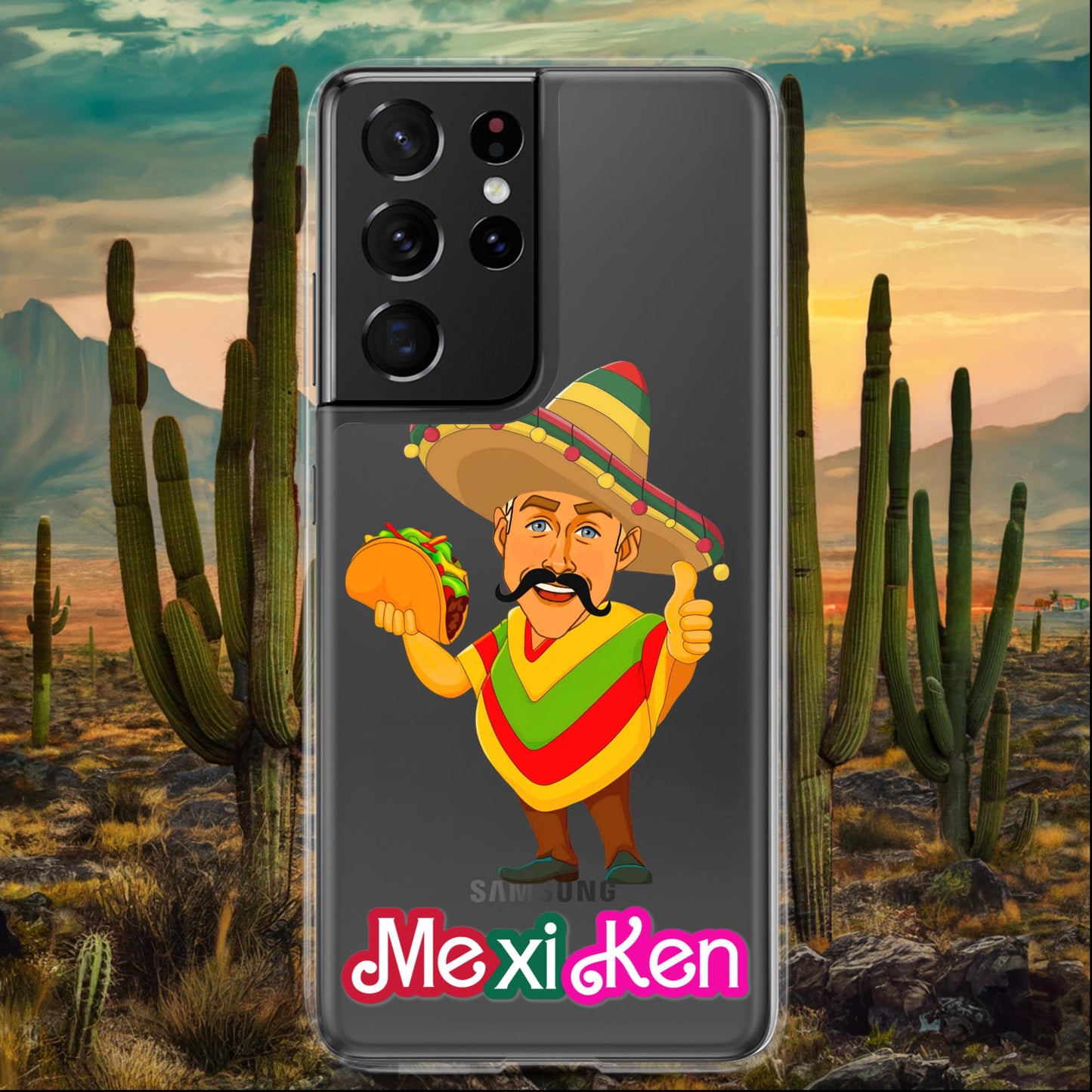 MexiKen Ken Barbie Movie Ryan Gosling Mexican Clear Case for Samsung Samsung Galaxy S21 Ultra Mobile Phone Cases Barbie Celebrities Ken Mexico Movies Ryan Gosling Next Cult Brand