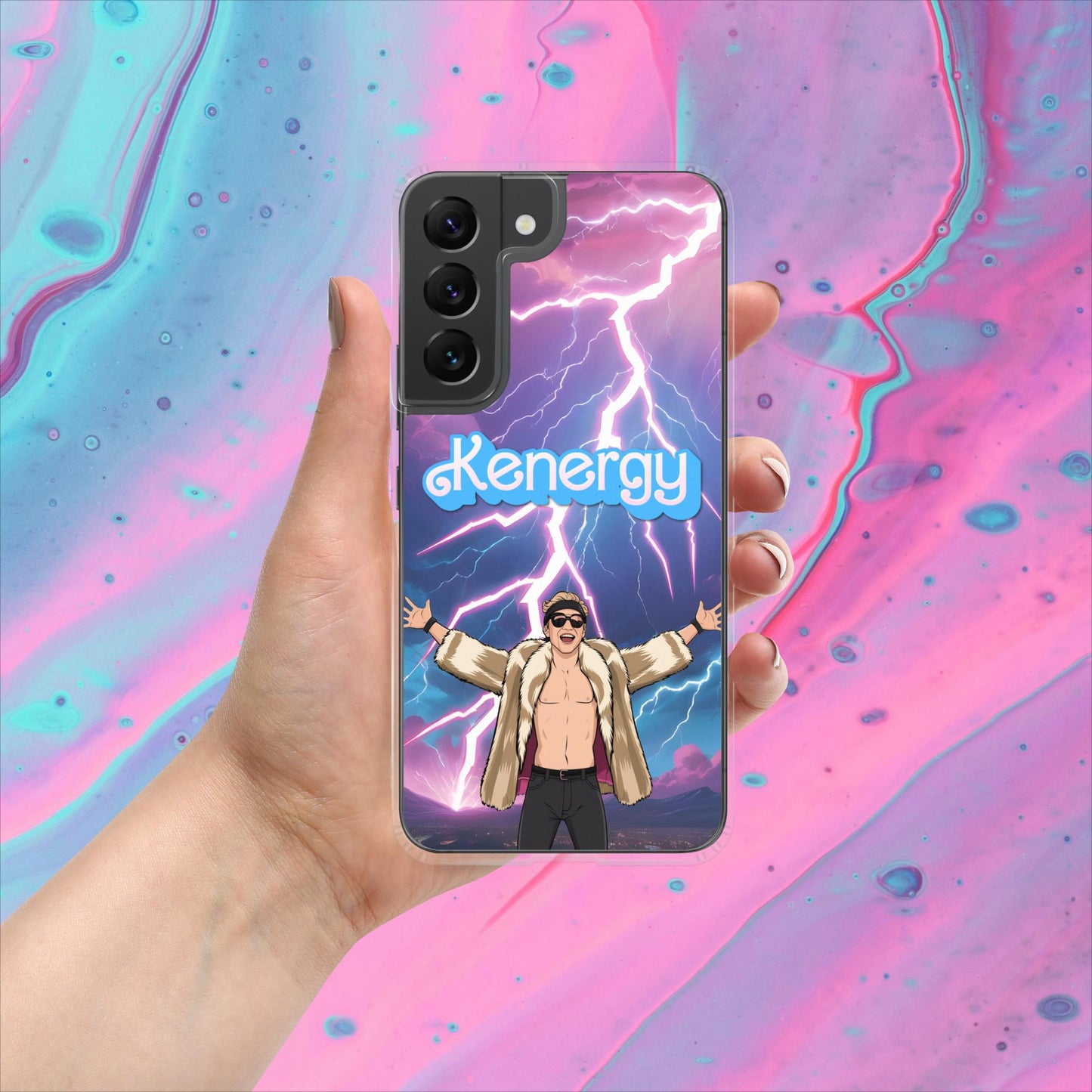 Kenergy Barbie Ryan Gosling Ken Clear Case for Samsung Samsung Galaxy S22 Mobile Phone Cases Barbie Celebrities Ken Kenergy Movies Ryan Gosling Next Cult Brand