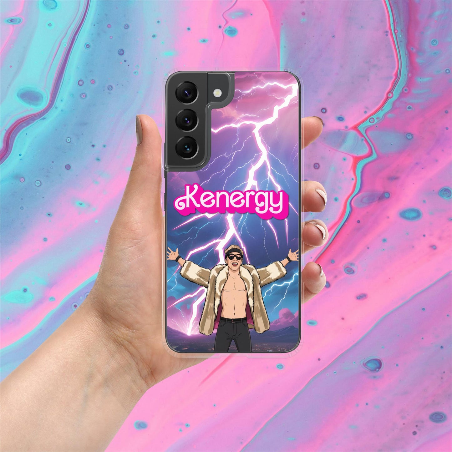 Kenergy Barbie Ryan Gosling Ken Clear Case for Samsung Samsung Galaxy S22 Mobile Phone Cases Barbie Celebrities Ken Kenergy Movies Ryan Gosling Next Cult Brand