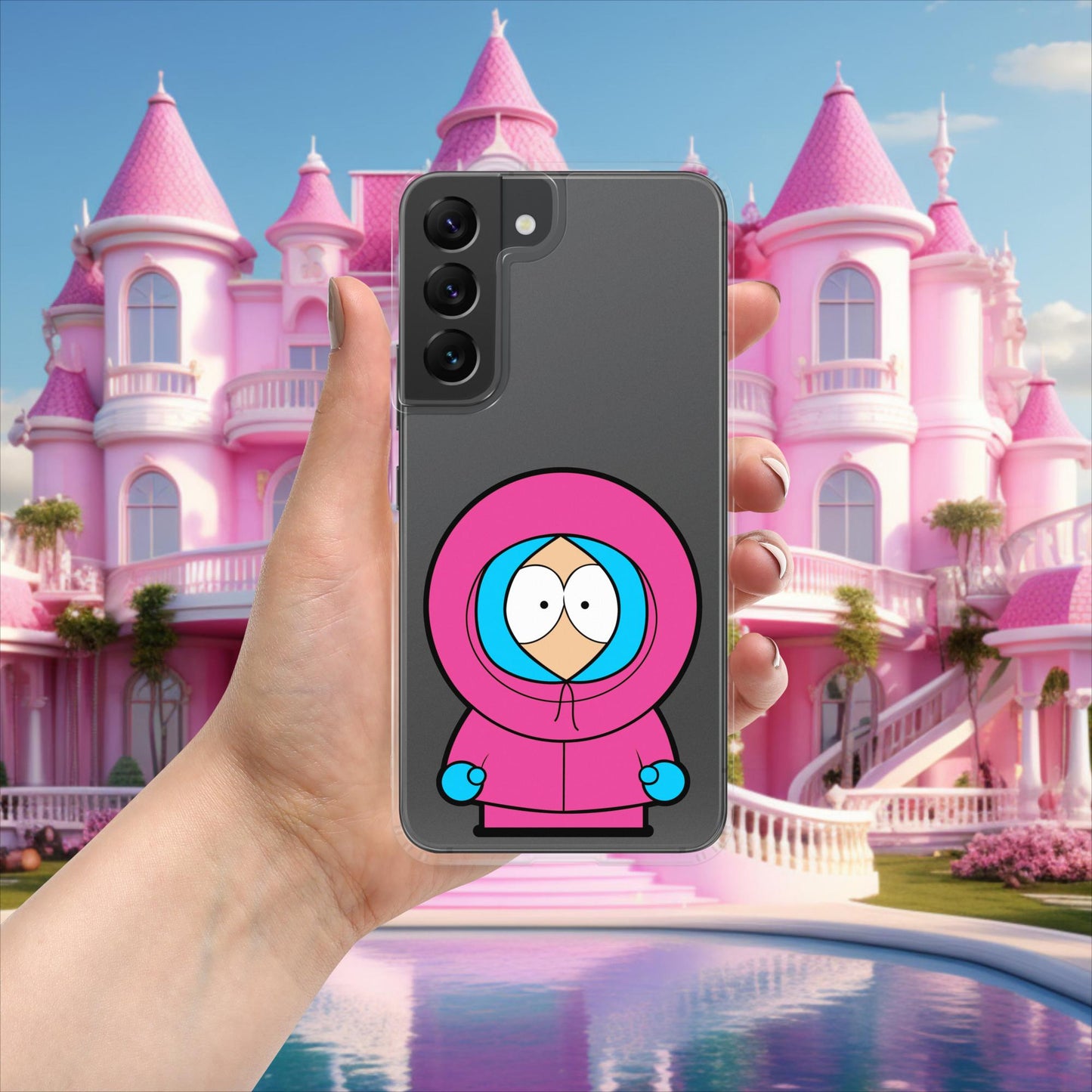 Kenny McCormick Ken Ryan Gosling Barbie South Park Kenny Clear Case for Samsung Samsung Galaxy S22 Mobile Phone Cases Barbie Ken Kenny Movies South Park TV Shows Next Cult Brand