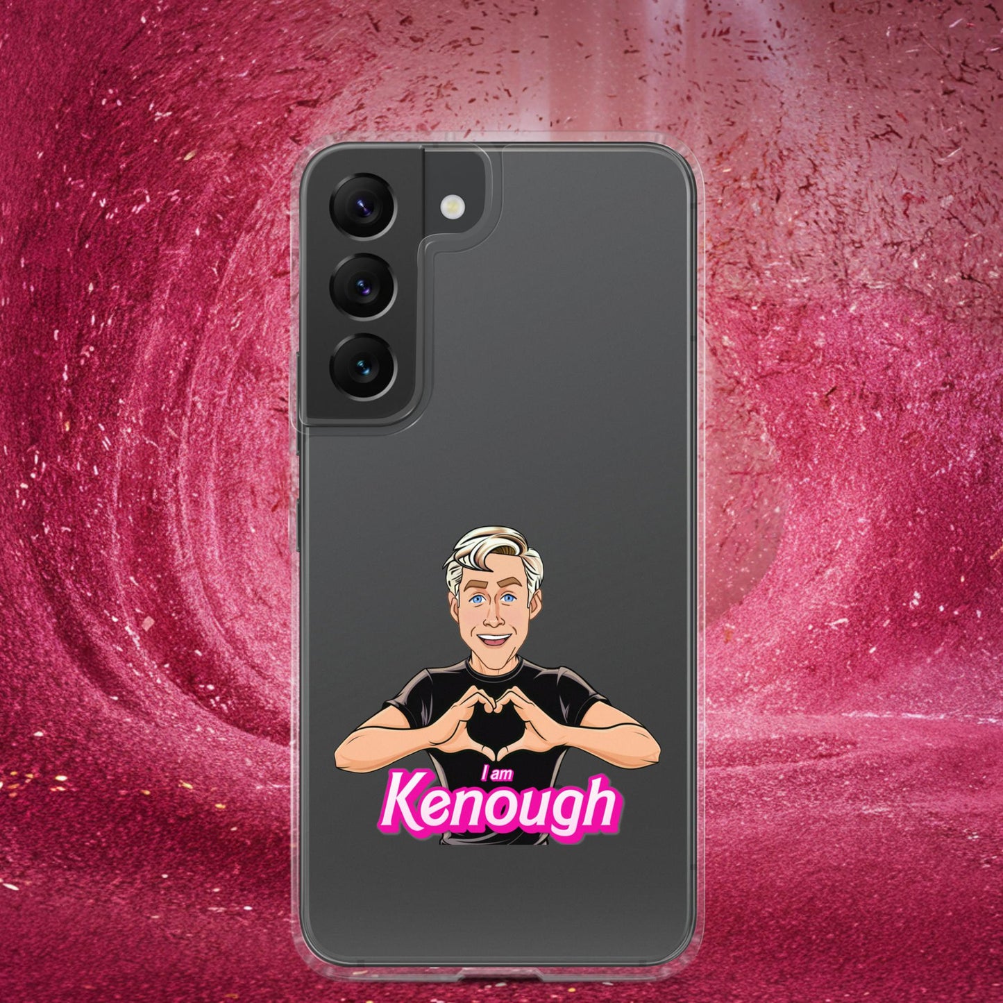 I am Kenough Ryan Gosling Ken Barbie Movie Clear Case for Samsung Samsung Galaxy S22 Mobile Phone Cases Barbie Celebrities Ken Movies Ryan Gosling Next Cult Brand