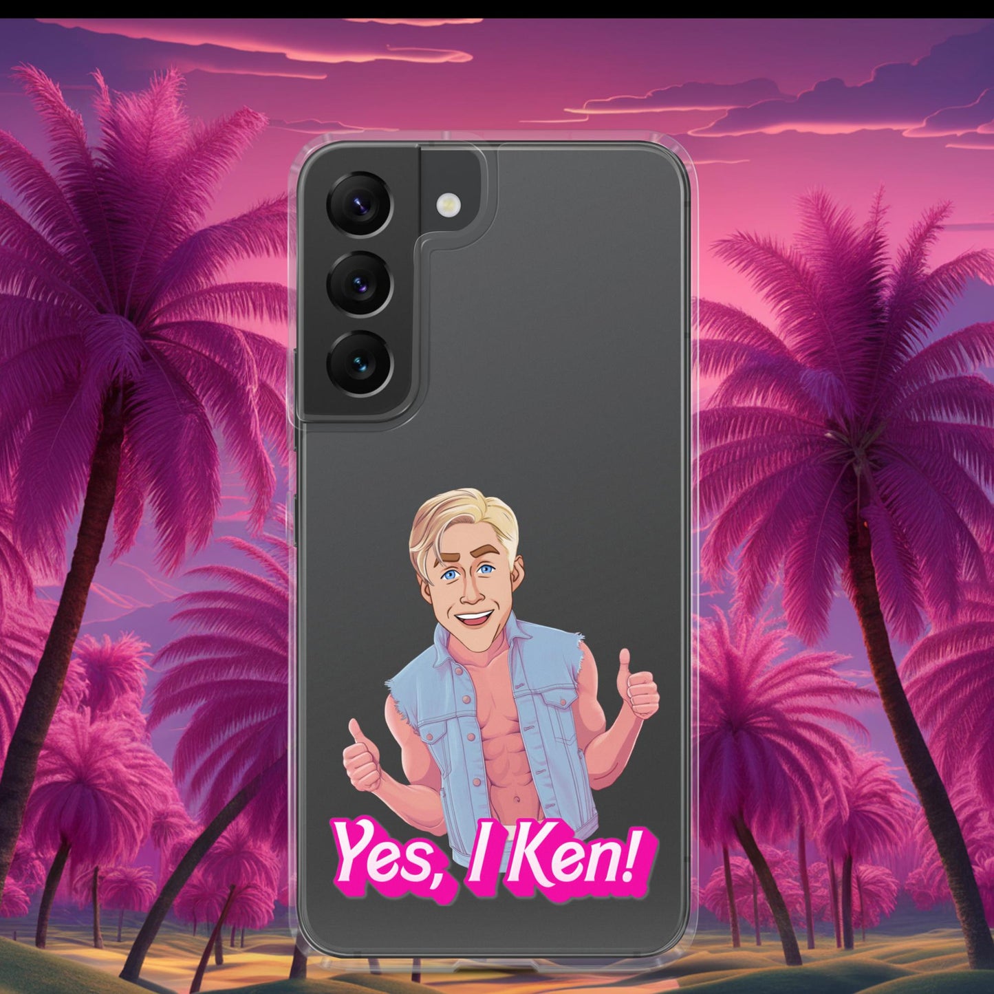 Yes I Ken Yes I can Ryan Gosling Ken Barbie Movie Clear Case for Samsung Samsung Galaxy S22 Mobile Phone Cases Barbie Celebrities Ken Movies Ryan Gosling Next Cult Brand