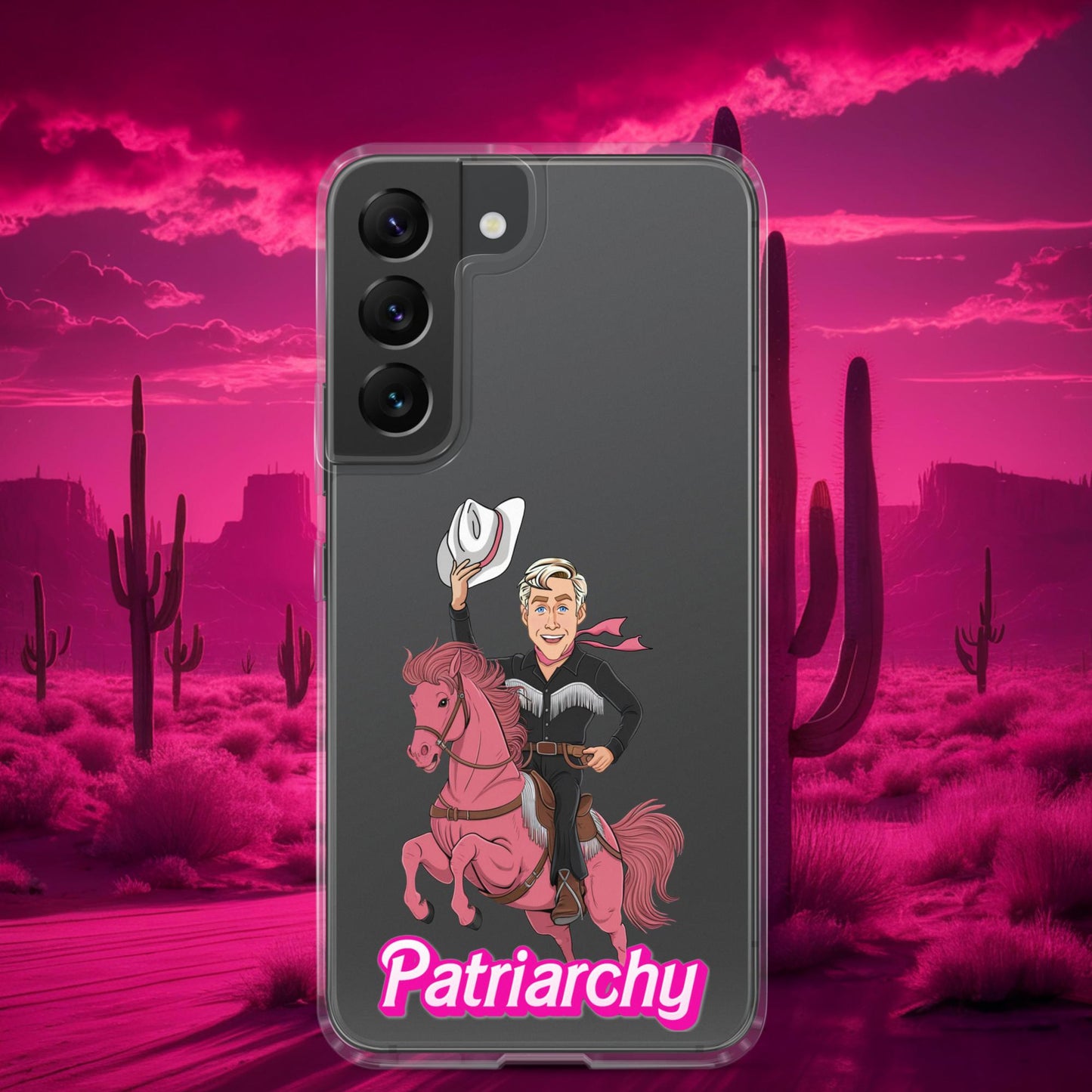 Ken Barbie Movie When I found out the patriarchy wasn't just about horses, I lost interest Clear Case for Samsung Samsung Galaxy S22 Mobile Phone Cases Barbie Celebrities Ken Movies Ryan Gosling Next Cult Brand