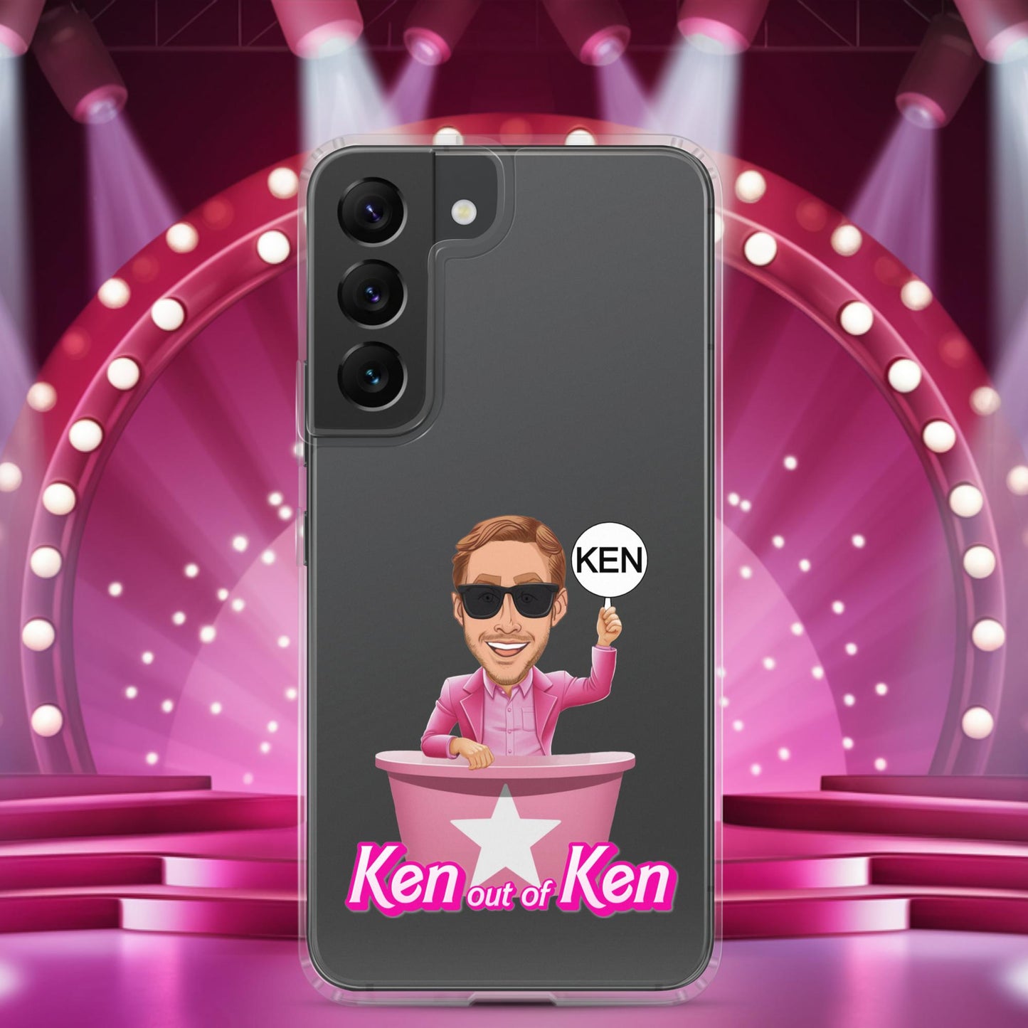 Ken out of Ken Ryan Gosling Barbie Movie Clear Case for Samsung Samsung Galaxy S22 Mobile Phone Cases Barbie Celebrities Ken Movies Ryan Gosling Next Cult Brand