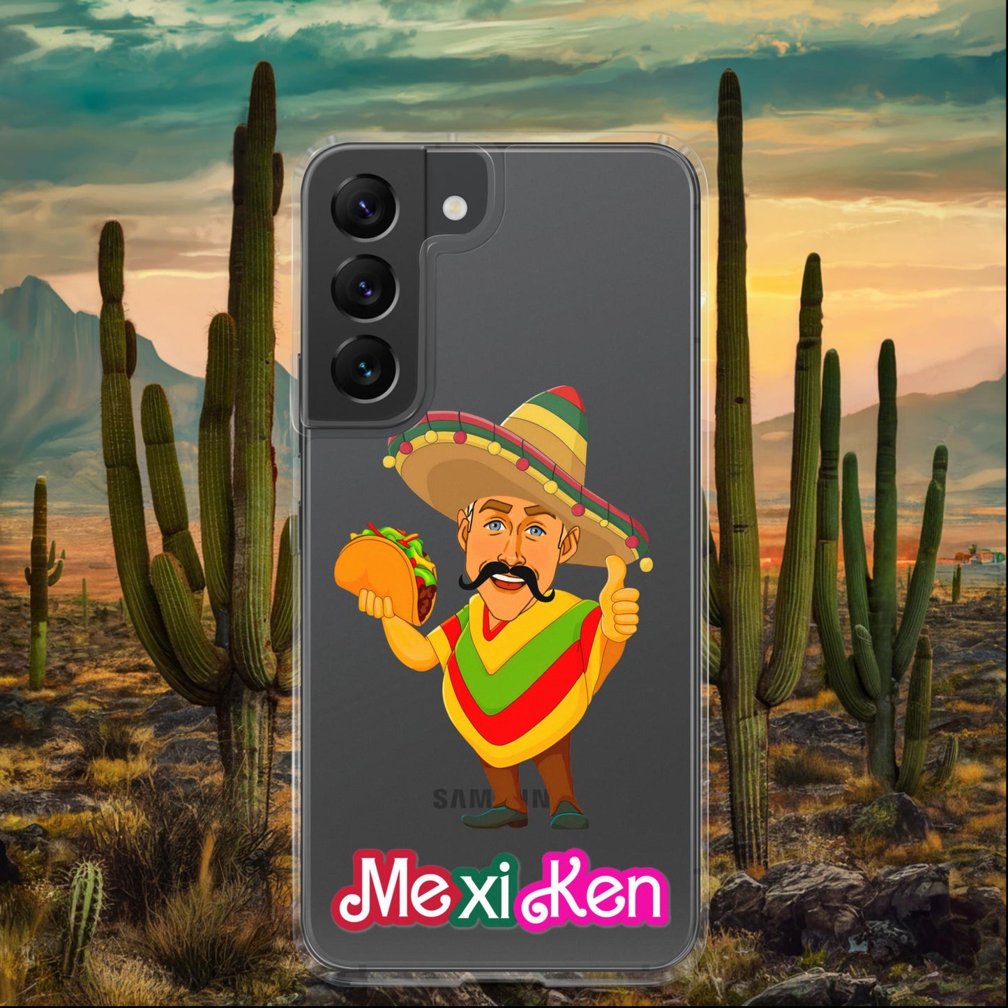 MexiKen Ken Barbie Movie Ryan Gosling Mexican Clear Case for Samsung Samsung Galaxy S22 Mobile Phone Cases Barbie Celebrities Ken Mexico Movies Ryan Gosling Next Cult Brand